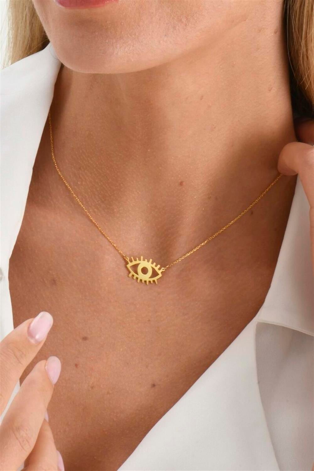 Göz 925 Ayar Gümüş Kolye