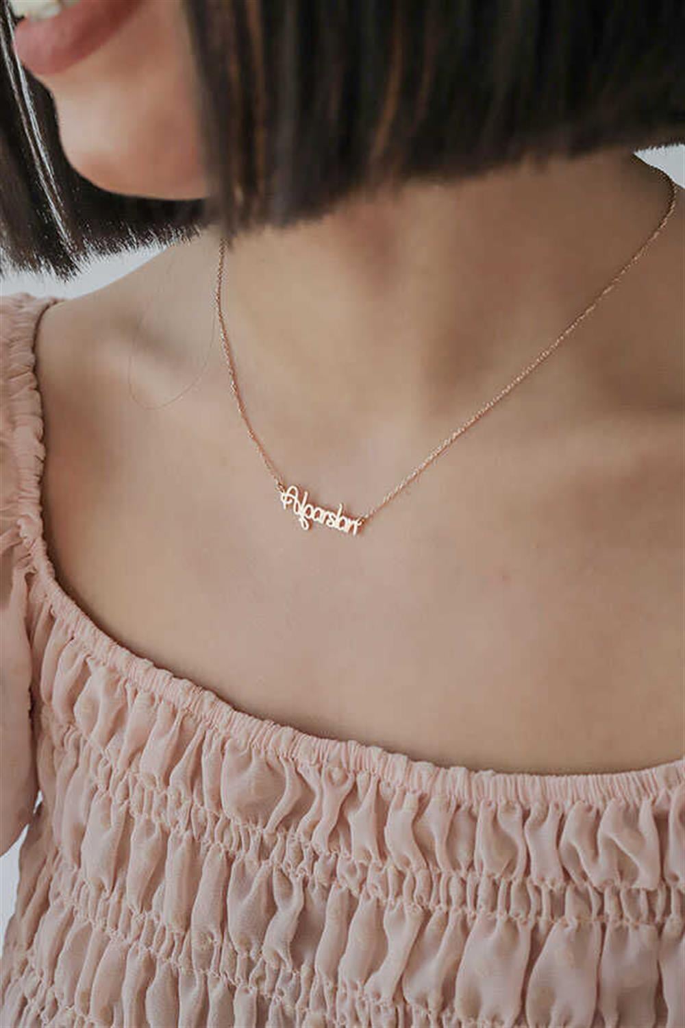 İsim 925 Ayar Gümüş Kolye