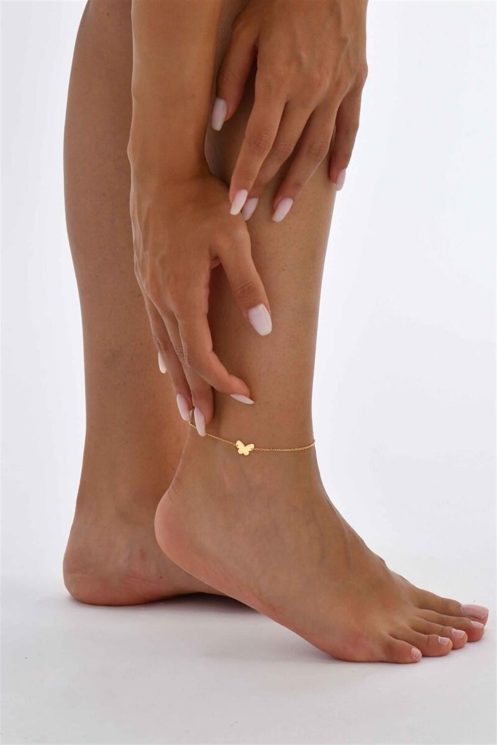 Kelebek 925 Ayar Gümüş Halhal