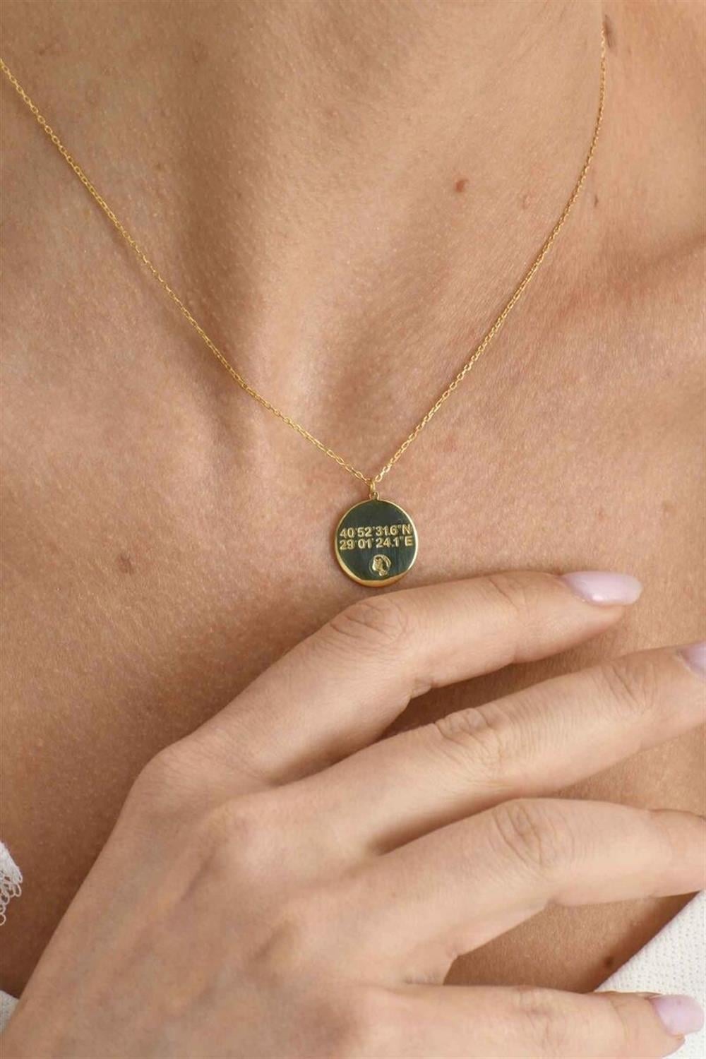 Pusula 925 Ayar Gümüş Kolye