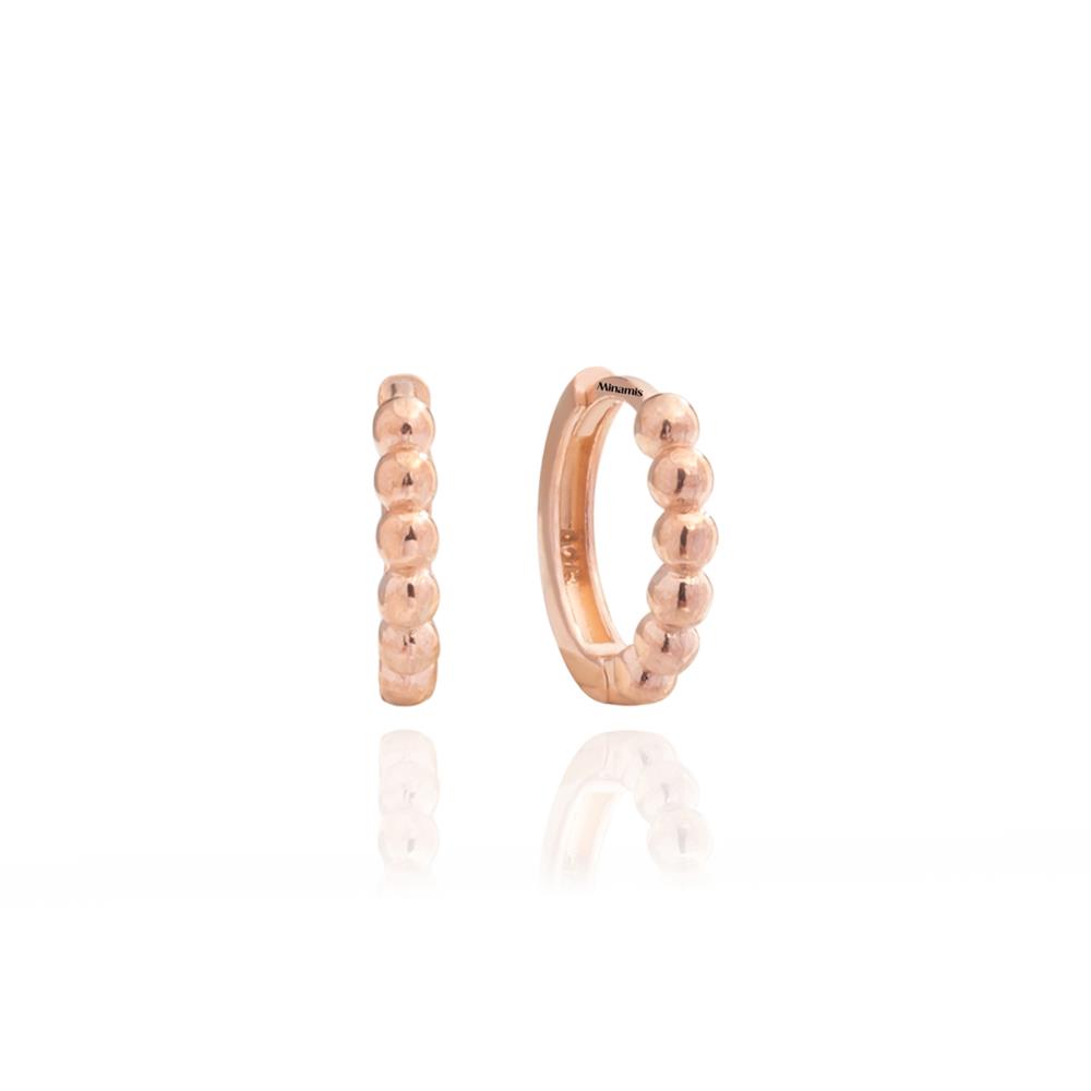 Top Sıralı Halka Küpe Rose