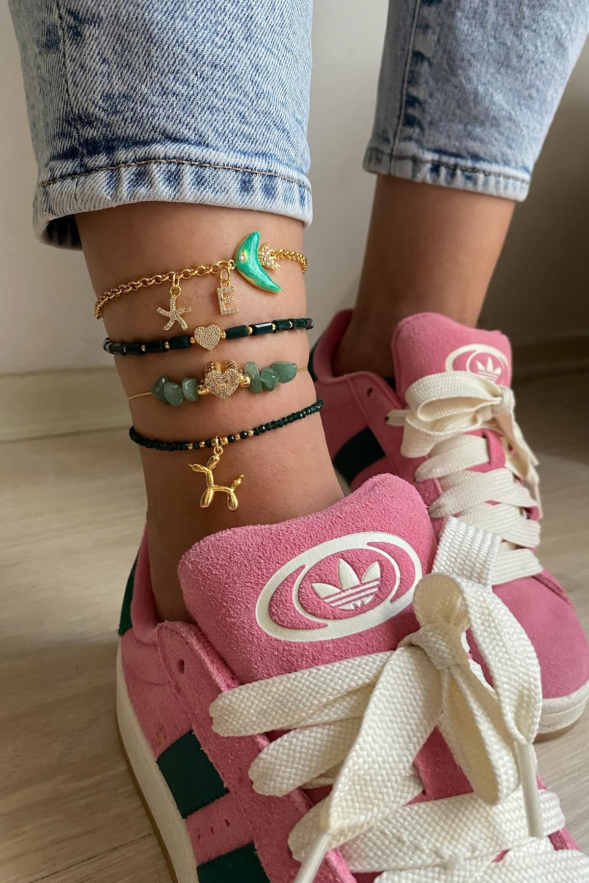 Aventurin Tasarım Halhal Seti (Tüm Set)