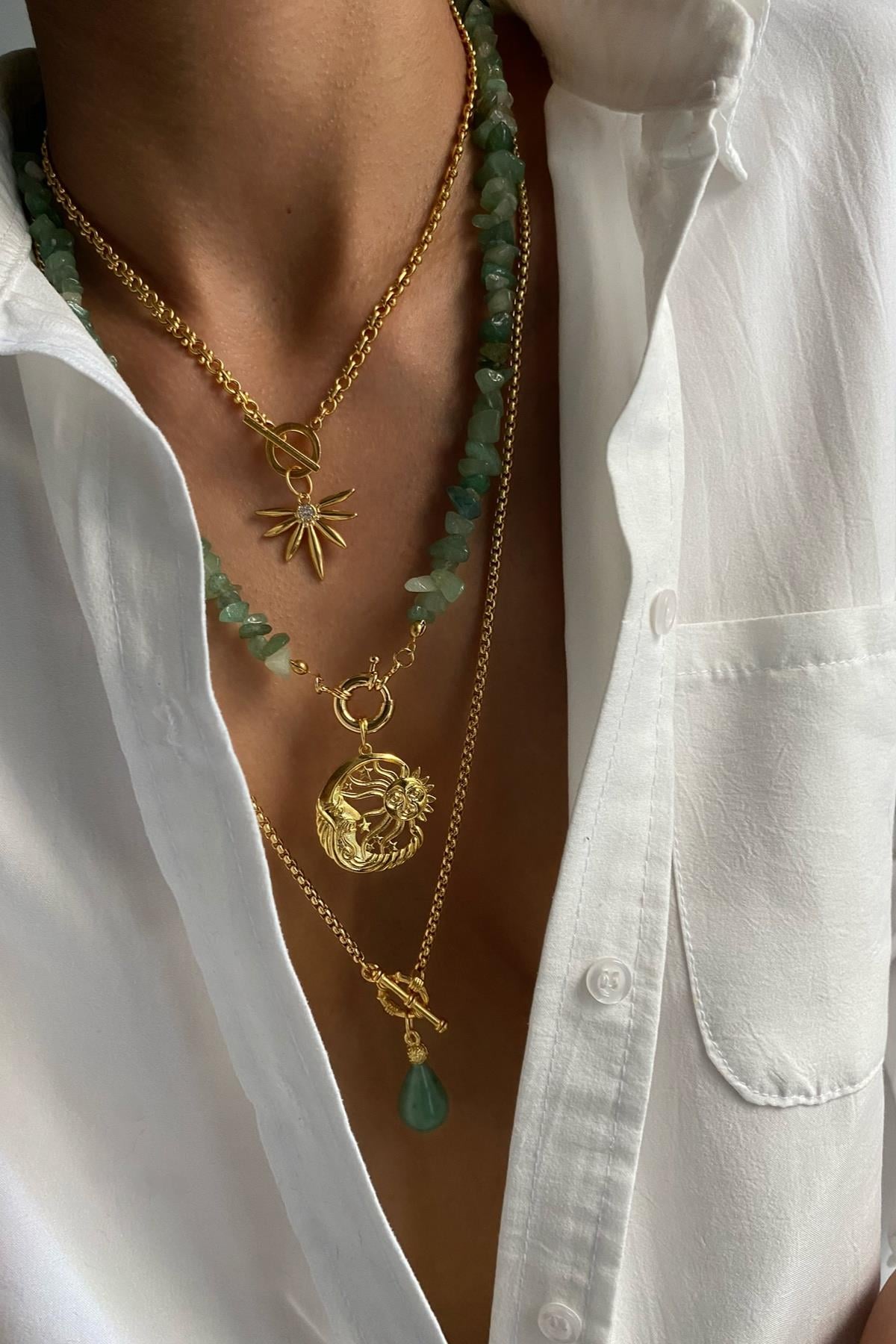 Aventurin Taşı Kolye Seti (Tüm Set)