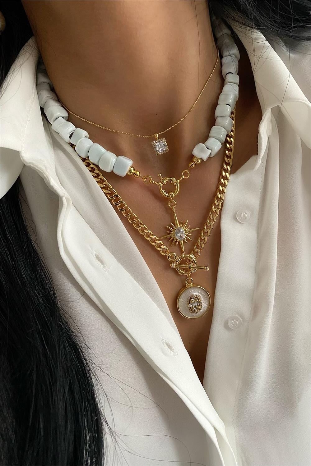 Murano Tasarım Kolye Seti (Tüm Set)