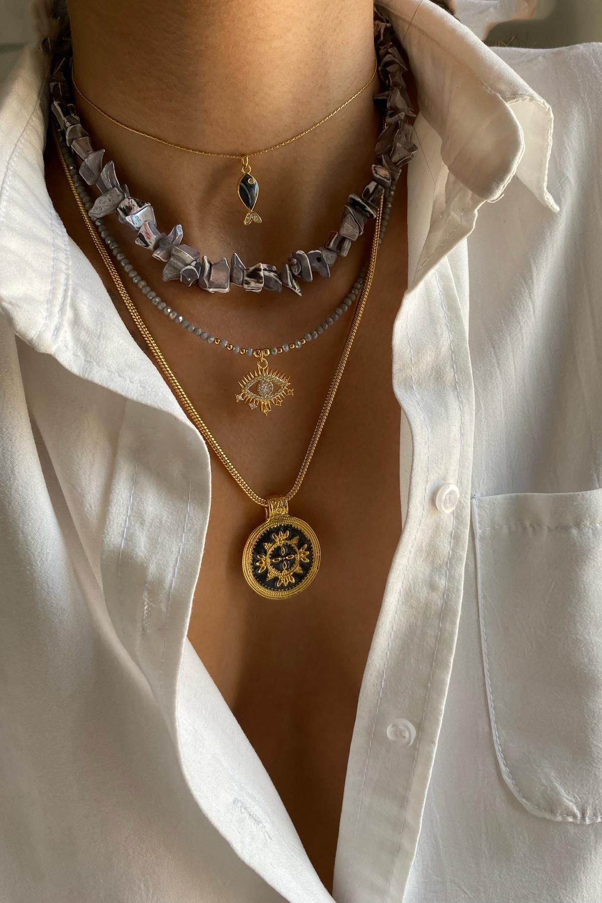 Sedef Taşı Kolye Seti (Tüm Set)