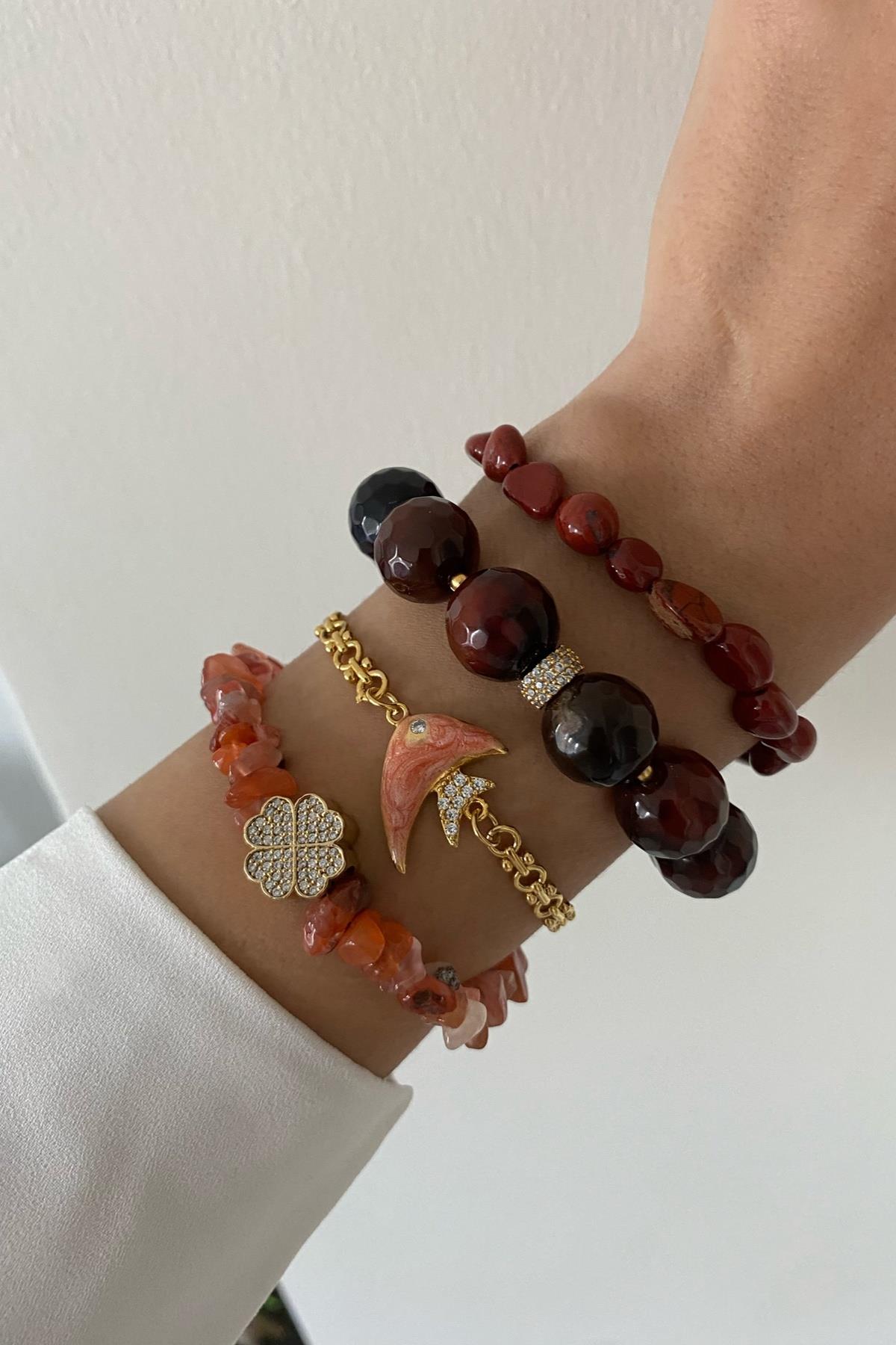 Akik Taşı Bileklik Seti (Tüm Set)