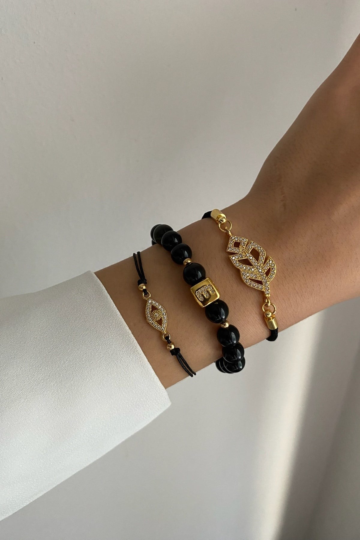 Akik Taşı Tasarım Bileklik Seti (Tüm Set)