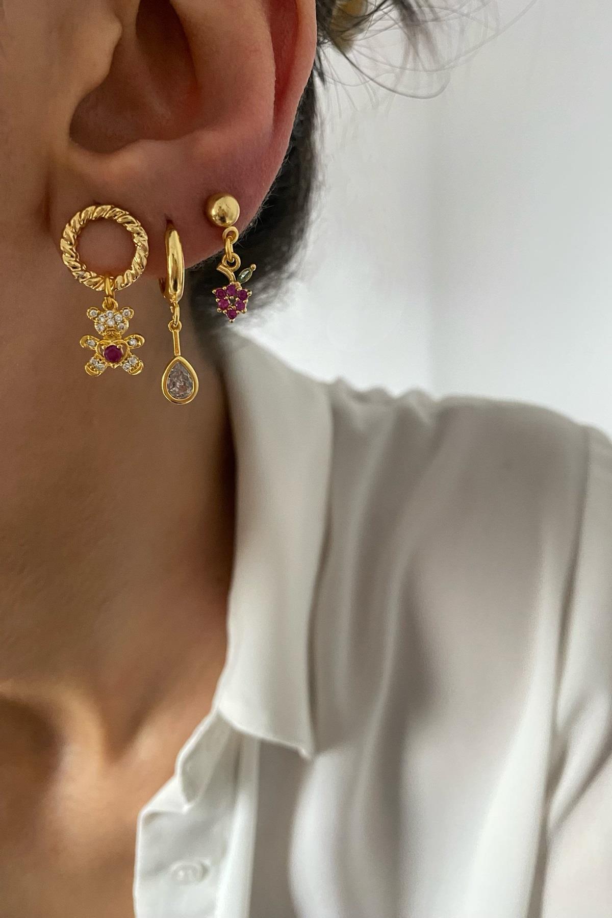 Altın Kaplama Küpe Seti (Tüm Set)