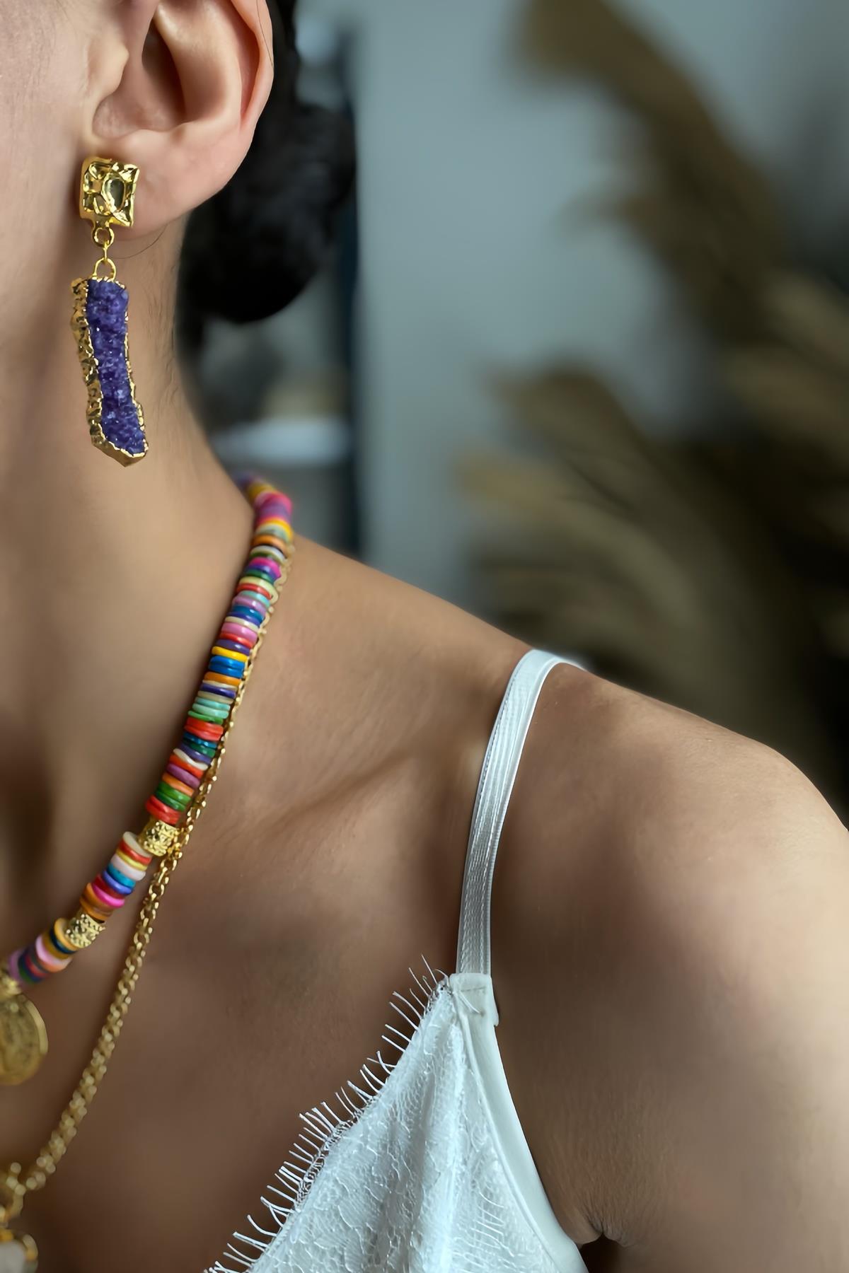 Ametist Drüze Küpe (Sınırlı Adet)