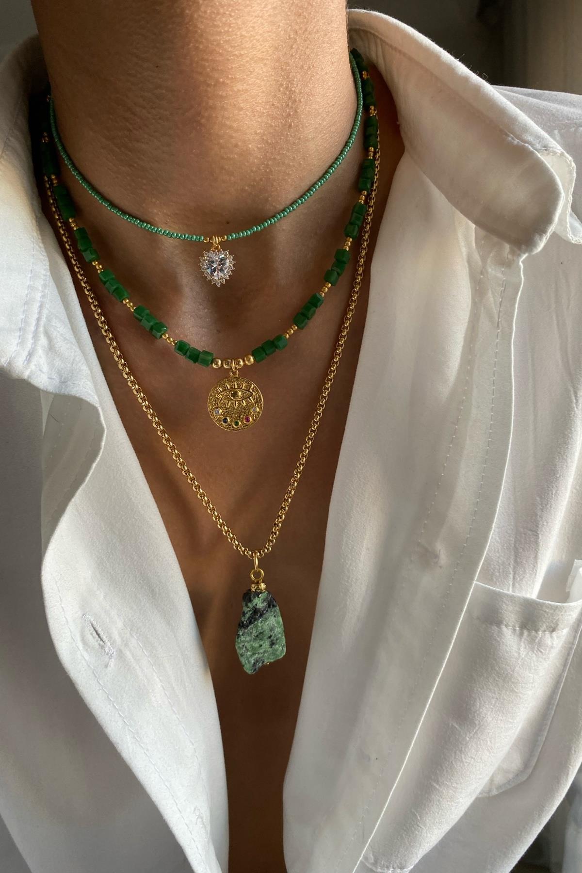 Anyonit Taşı Kolye Seti (Tüm Set) 