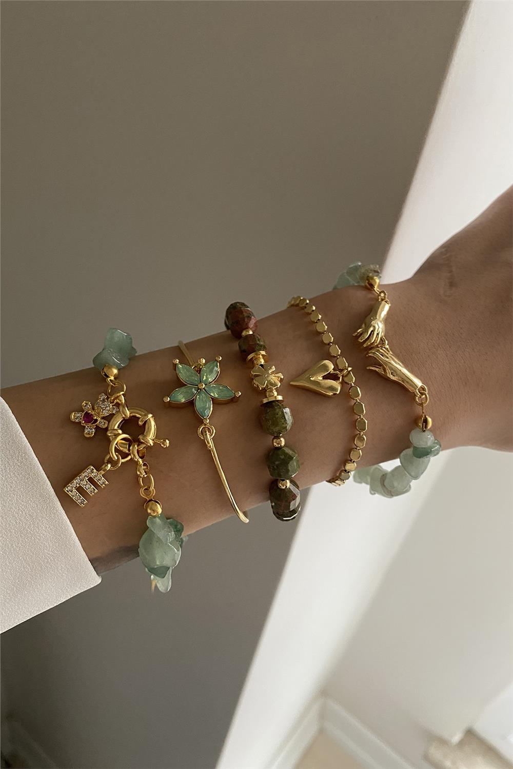 Aventurin Taşı Bileklik Seti (Tüm Set)