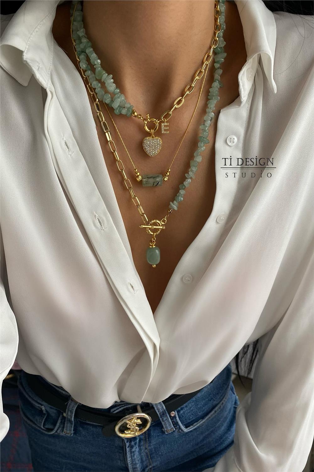 Aventurin Taşı Kolye Seti (Tüm Set),