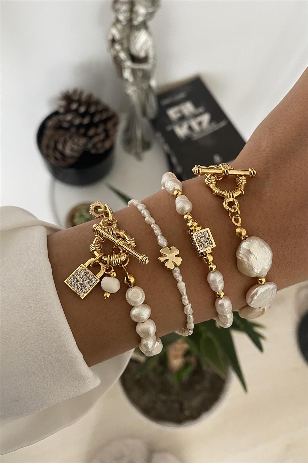 Gerçek İnci Bileklik Seti (Tüm Set)