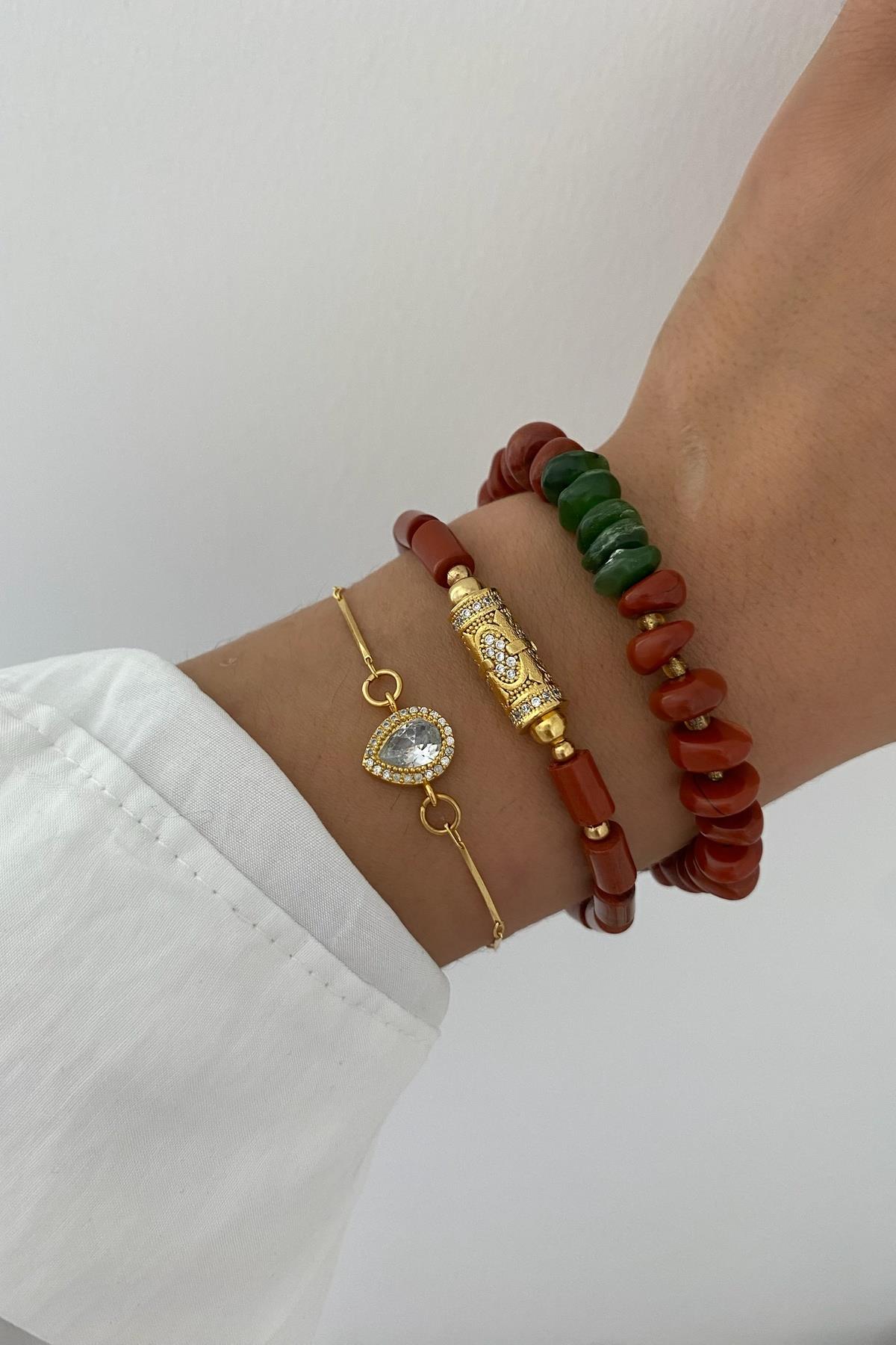 Jasper Taşı Tasarım Bileklik Seti (Tüm Set) 