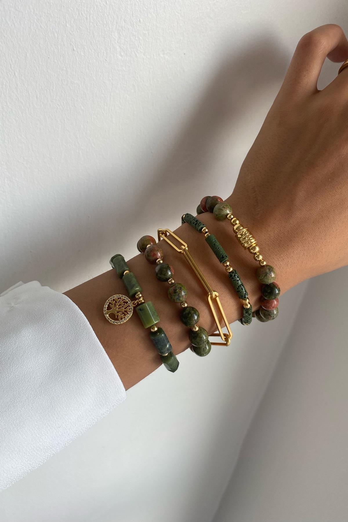 Karma Doğal Taş Bilekliklik Seti (Tüm Set)
