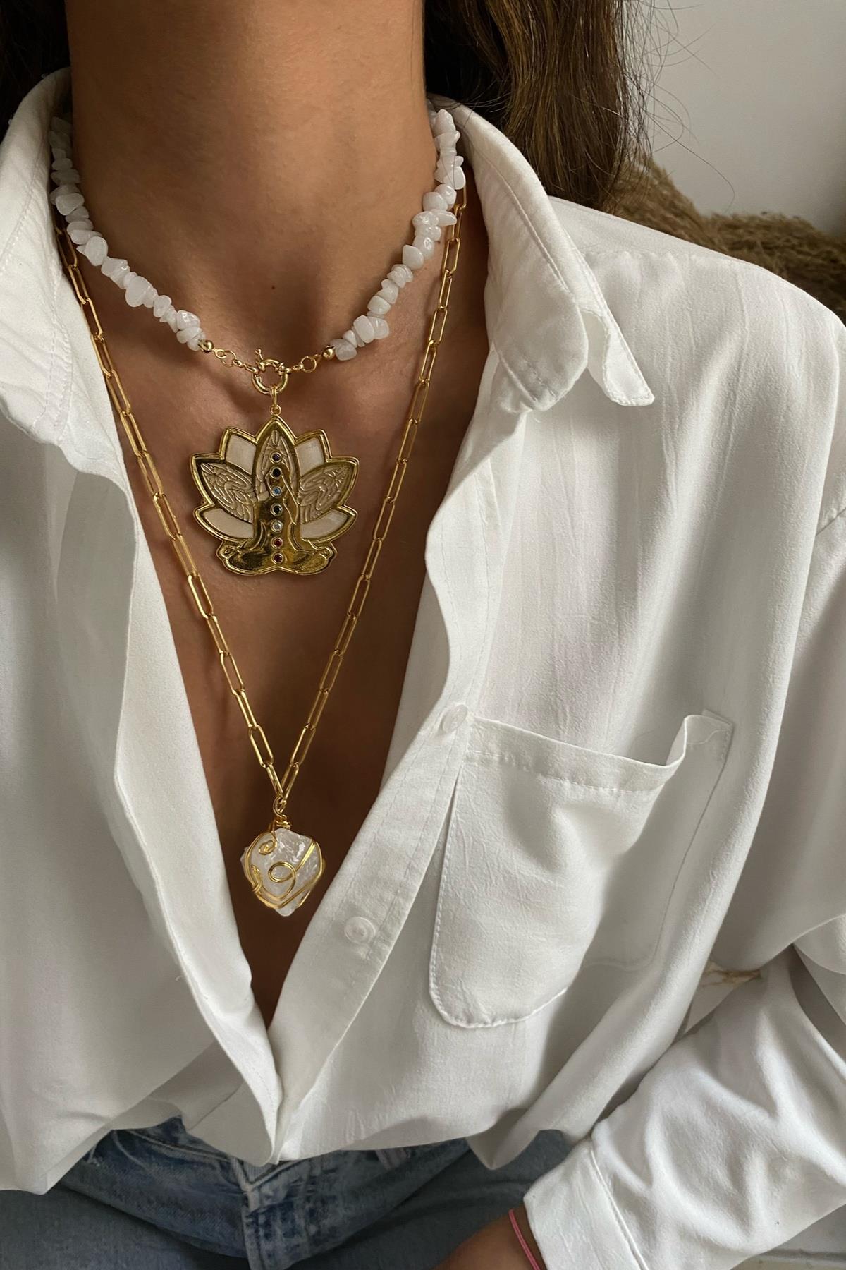 Kristal Kuvars Kolye Seti (Tüm Set) 