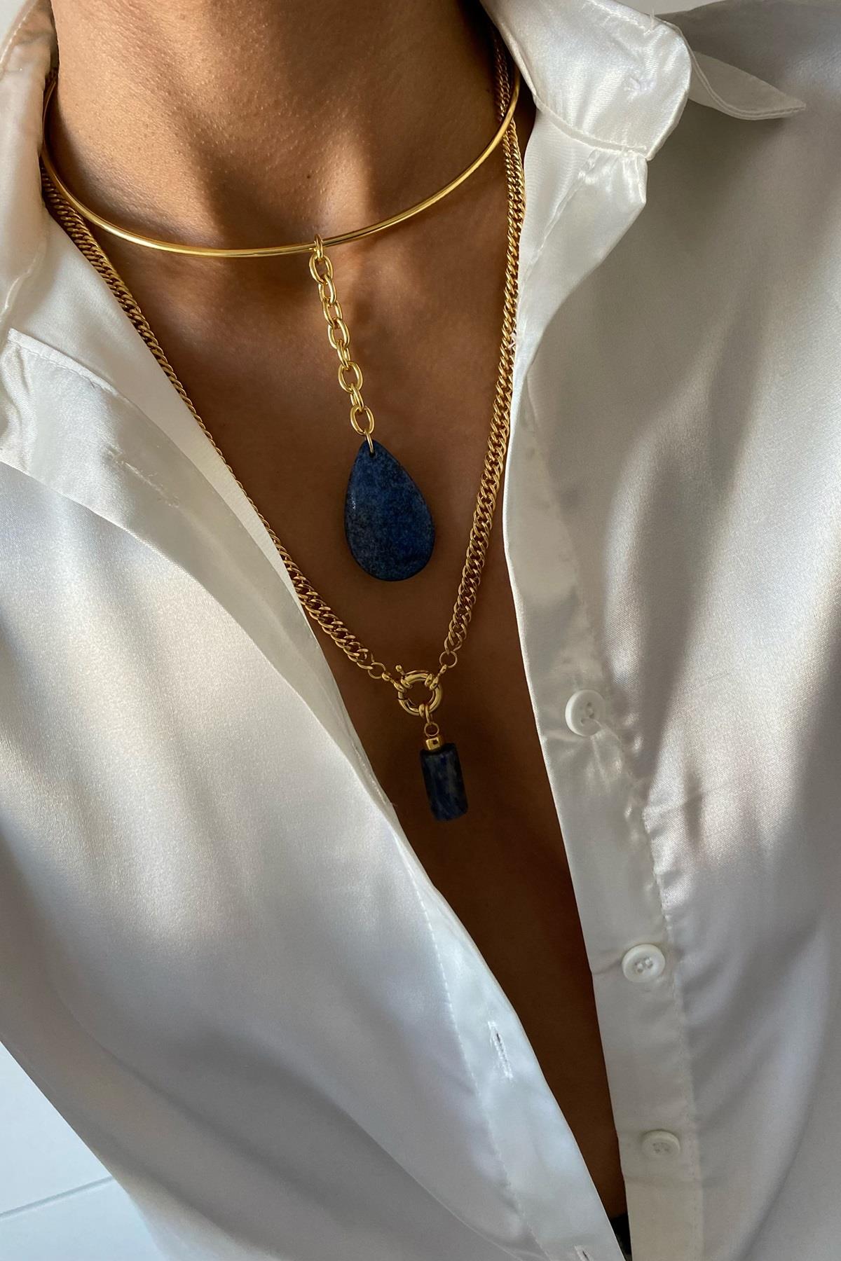 Lapis Taşı Kolye Seti 