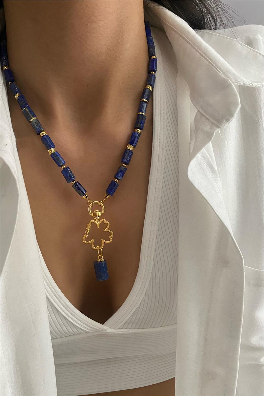 Lapis Taşı Tasarım Kolye