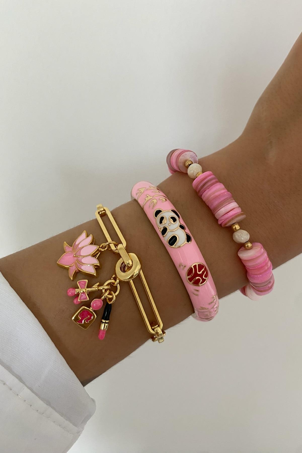 Renkli Sedef  Taşı Bileklik Seti (Tüm Set)