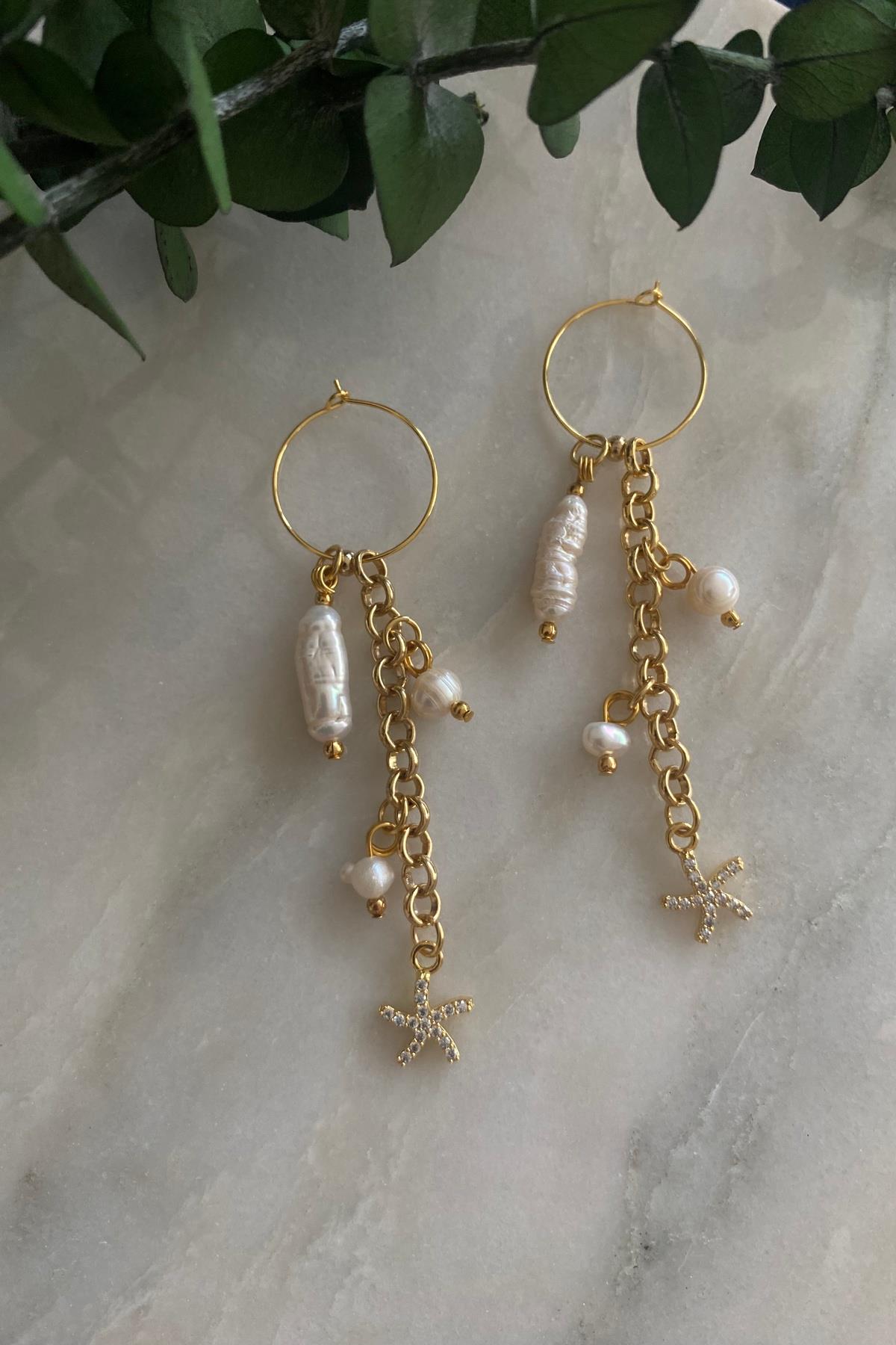 Sakız İnci Sallantı Küpe