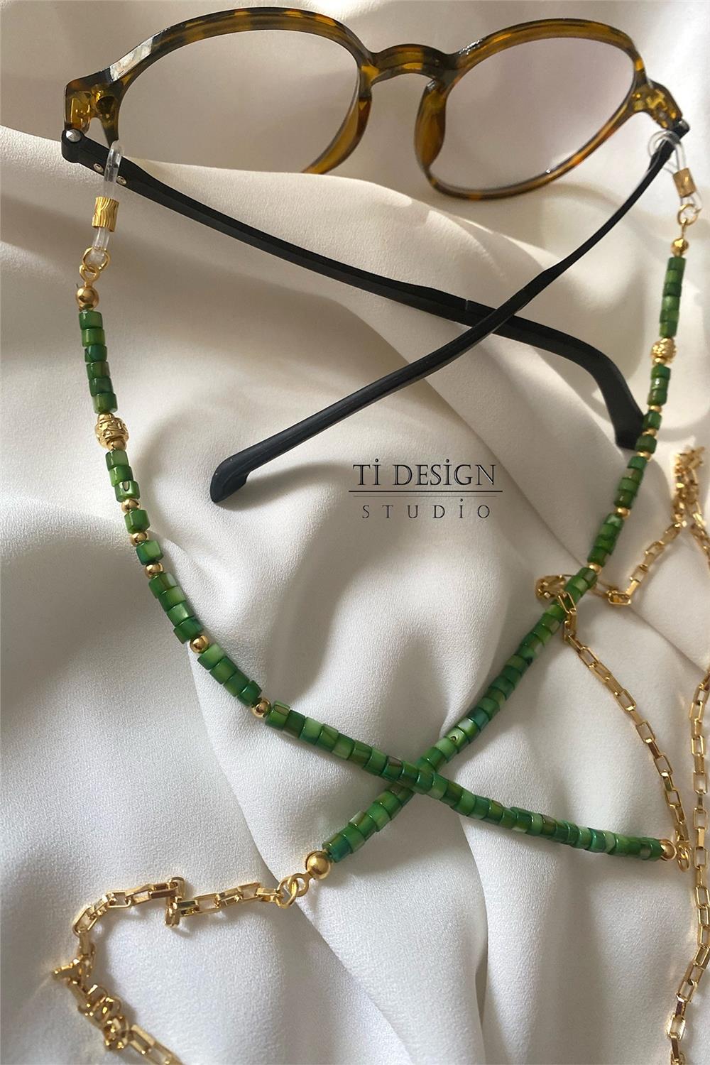 Sedef Taşı Gözlük Askısı