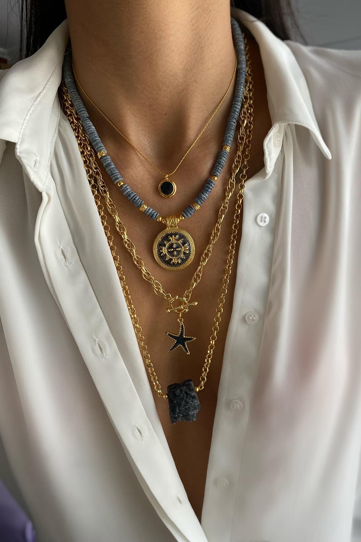 Sedef Taşı Kolye Seti (Tüm Set)