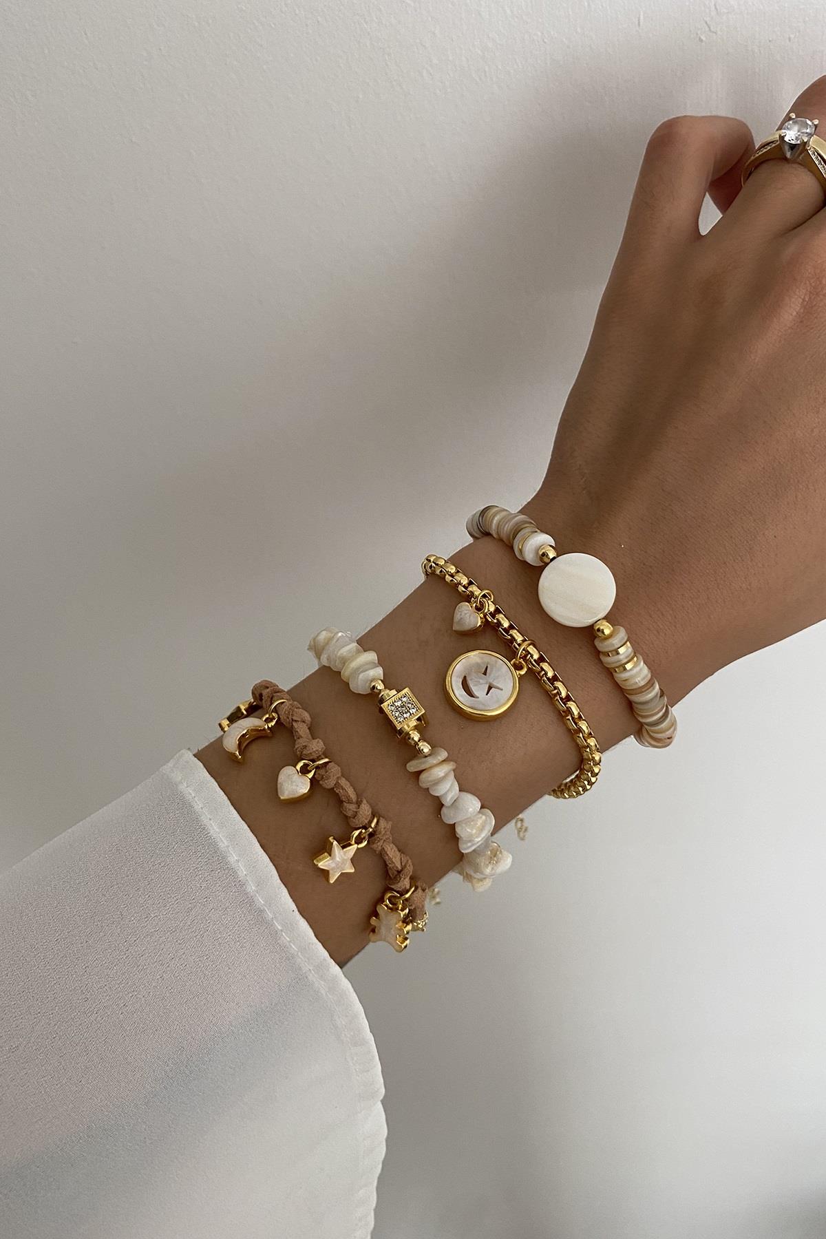 Sedef Taşı Tasarım Bileklik Seti (Tüm Set)