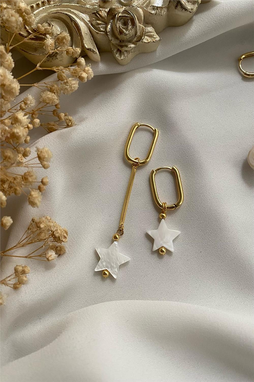 Yıldız Sedefli Küpe