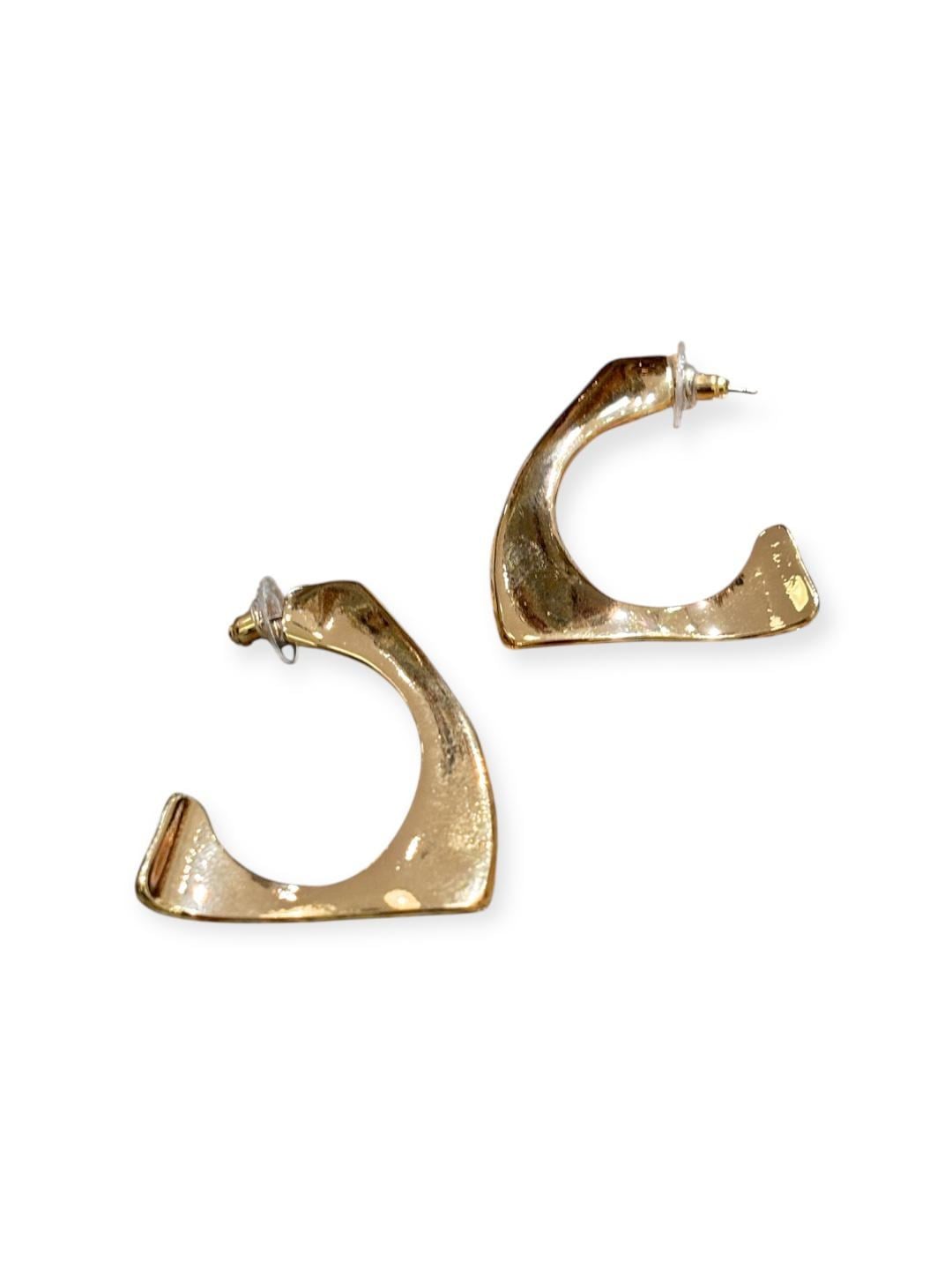 Asimetrik Gold Küpe