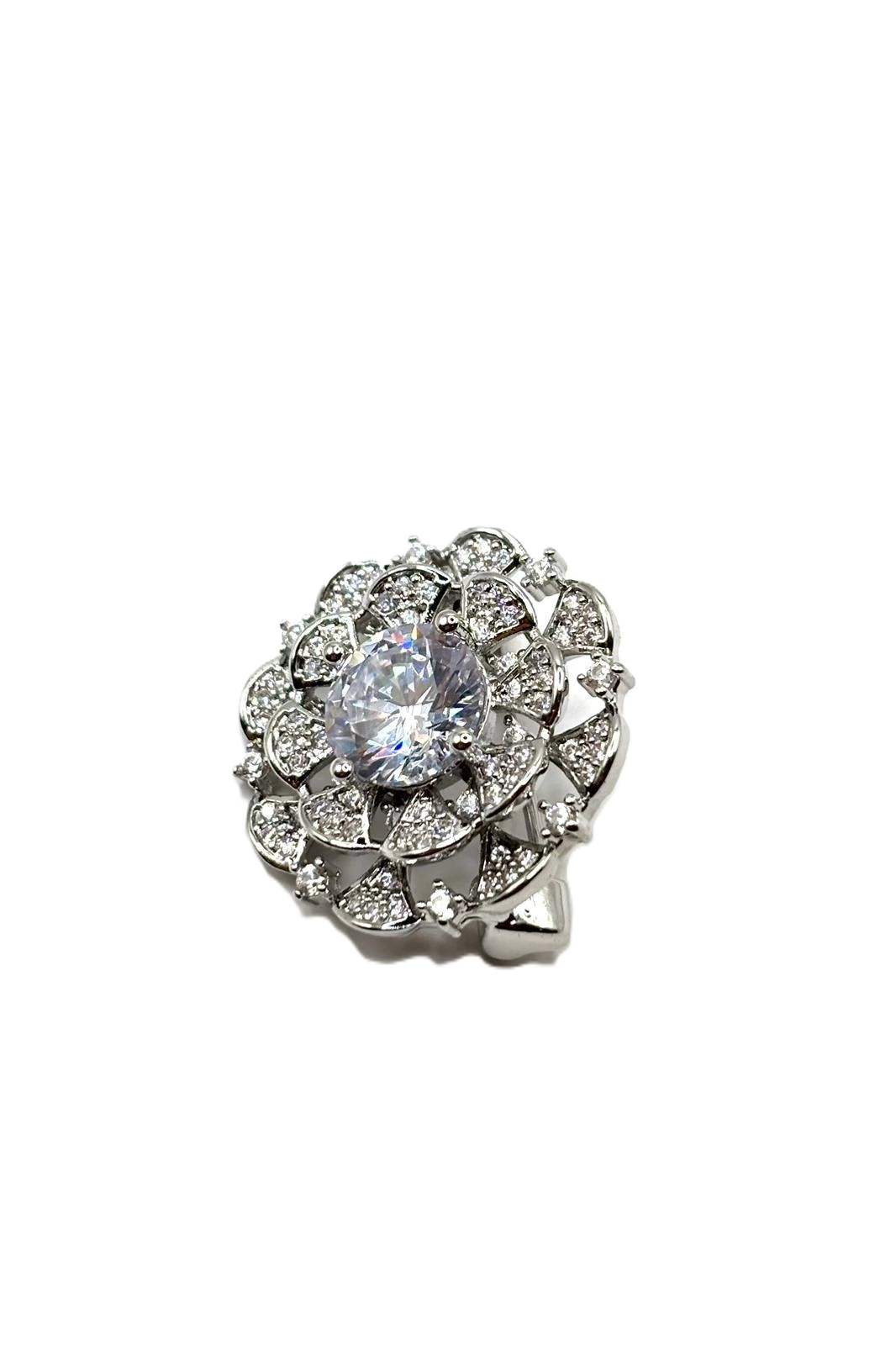 Diamond Çiçek Broş