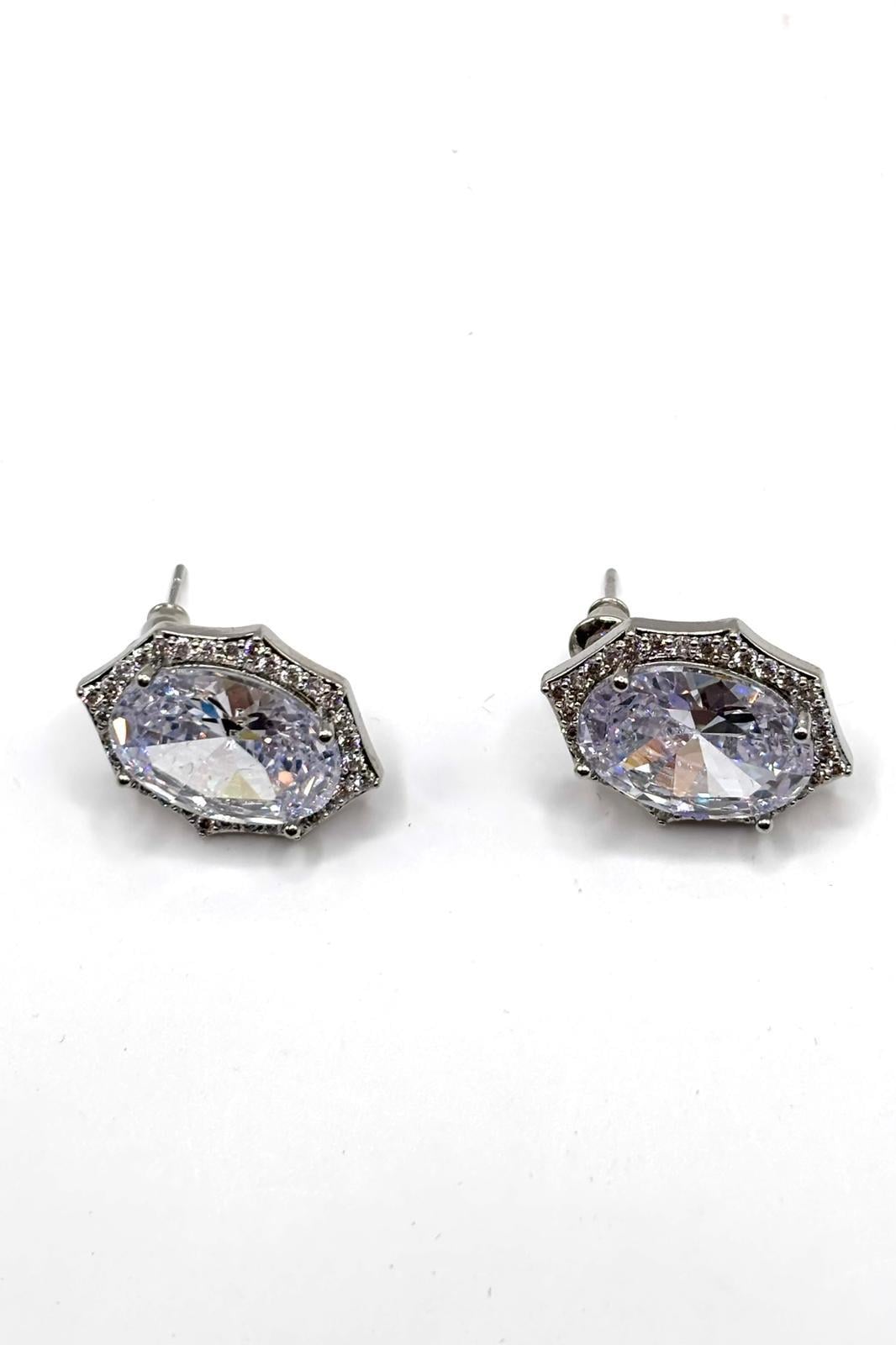 Diamond Halo Küpe