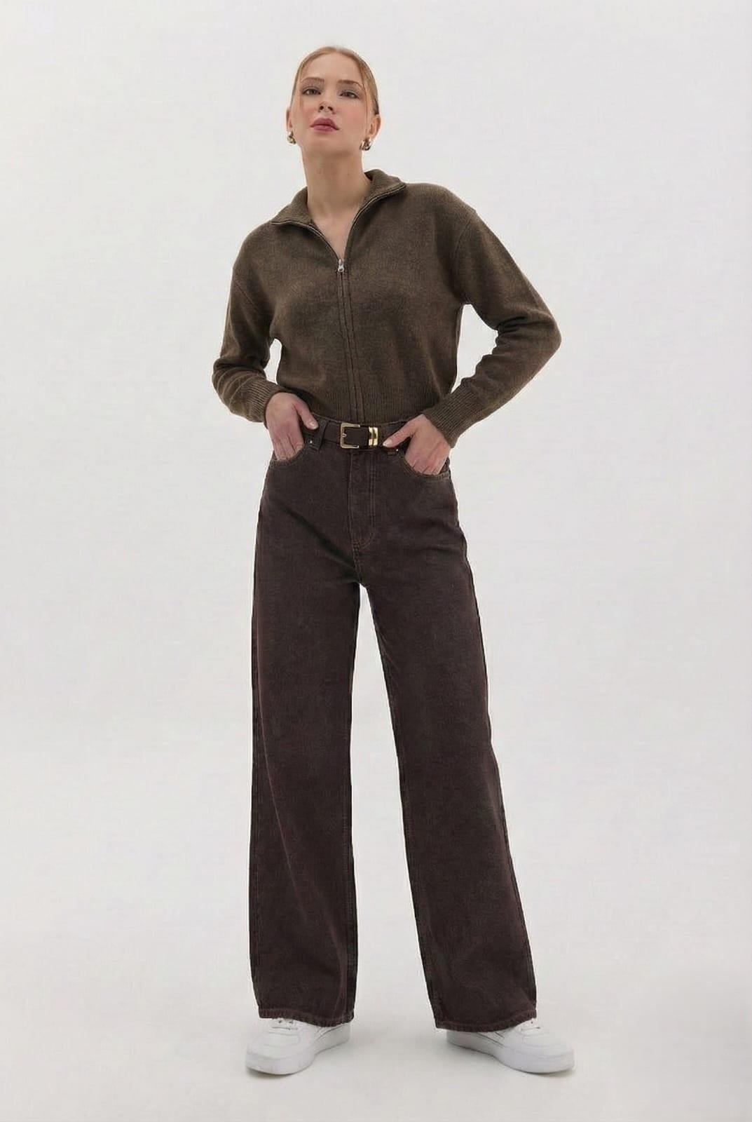 Flare Taşlanmış Jean