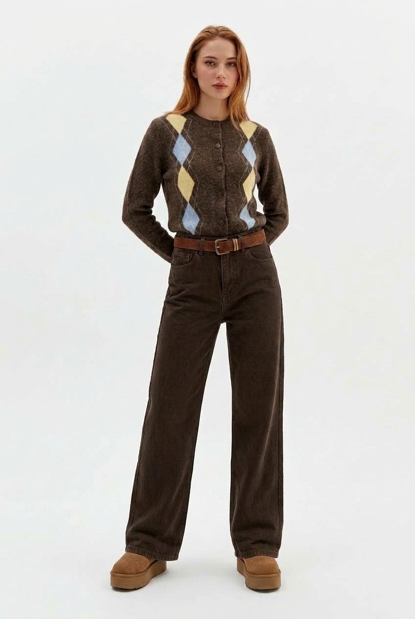 Flare Wide Leg Jean Pantolon