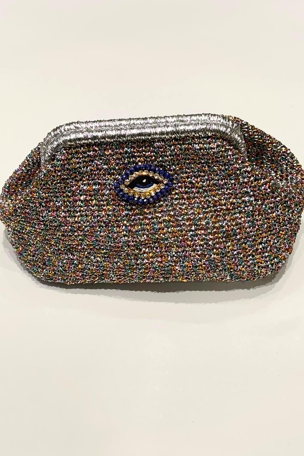Göz Clutch Çanta