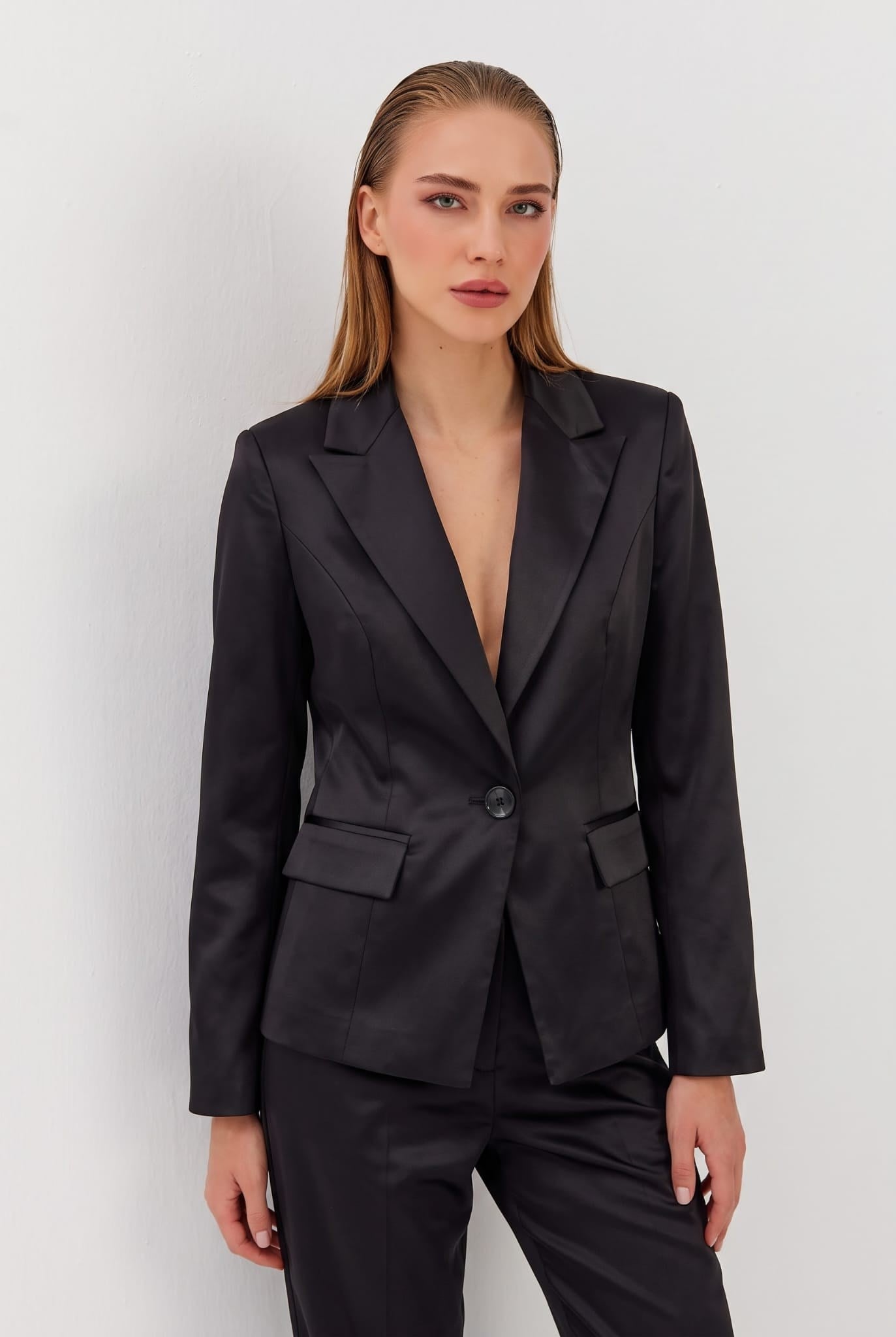 Sasha Saten Blazer Ceket