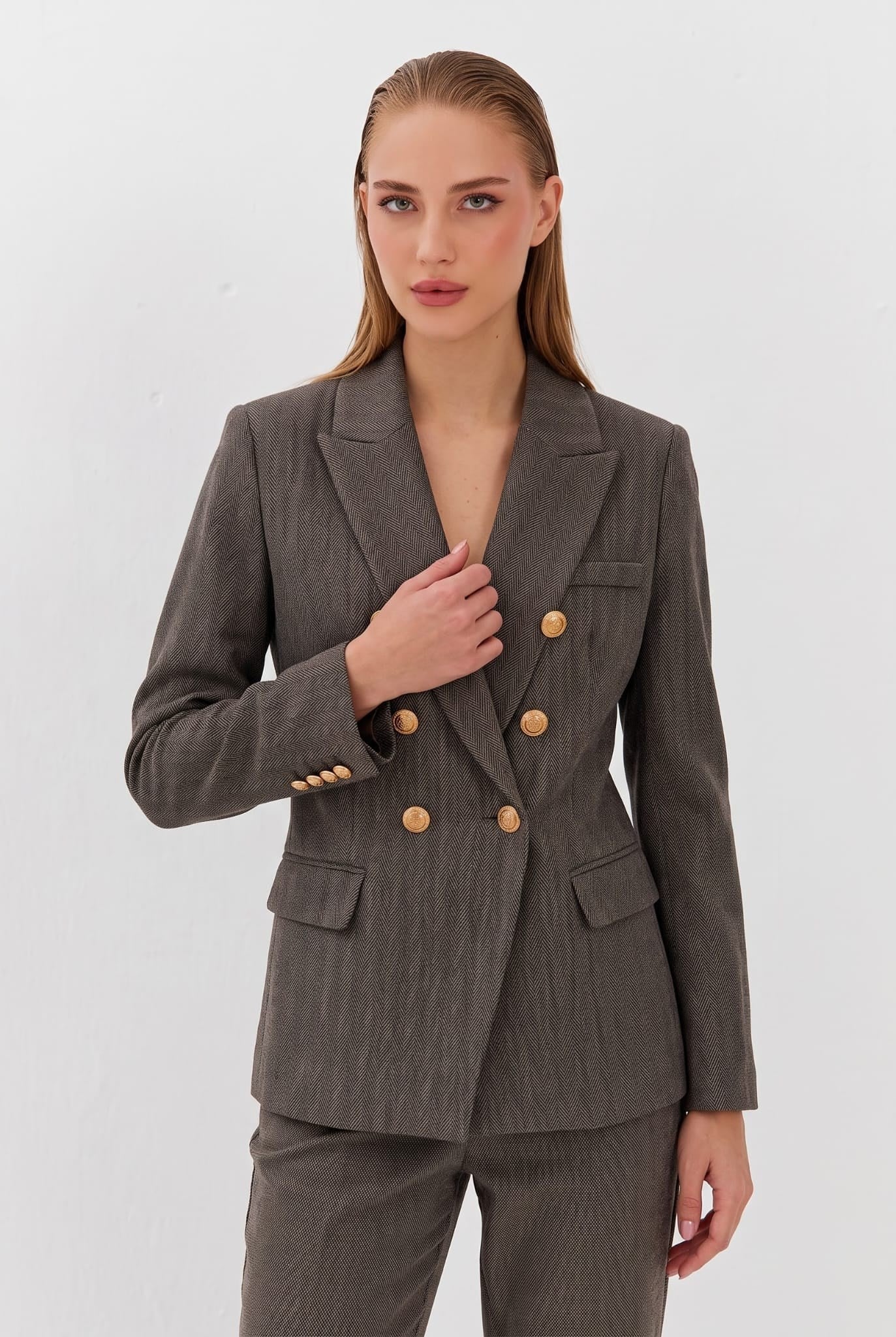 Balık Sırtı Heritage Blazer Ceket