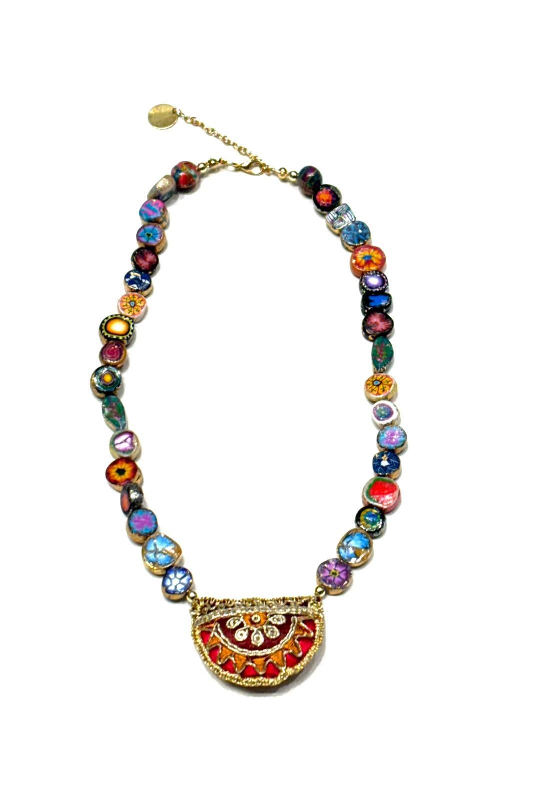 Bohem Millefiori Kolye
