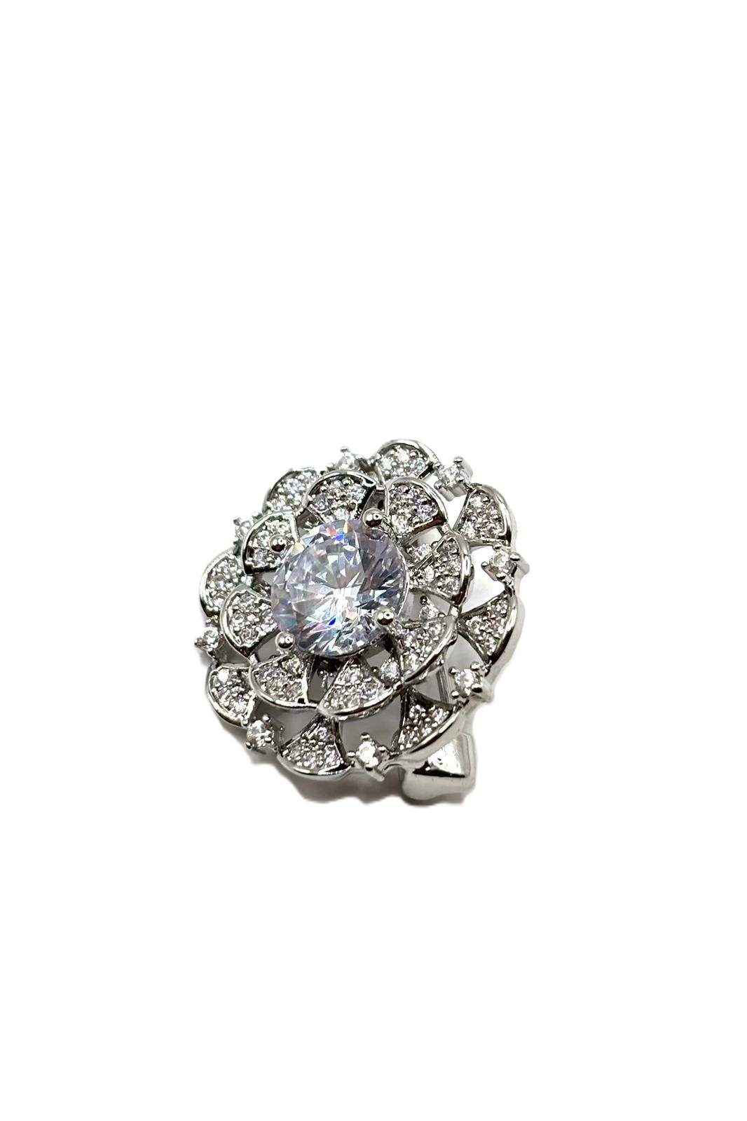 Diamond Çiçek Broş