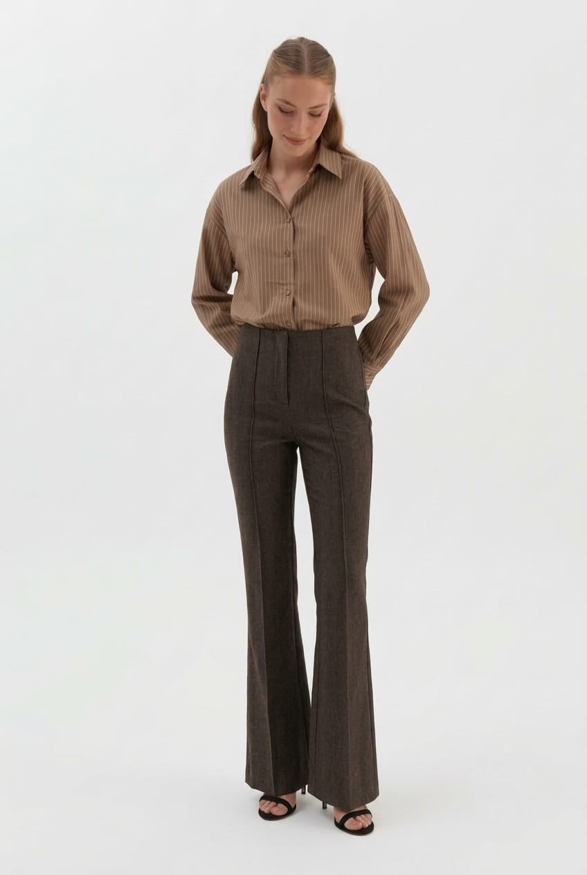 Flare Toparlayıcı Jean Pantolon