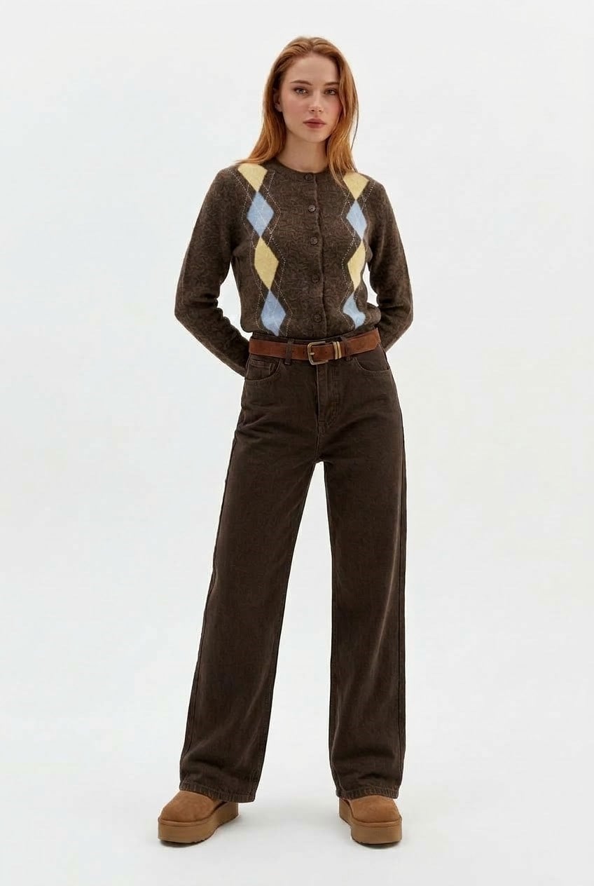 Flare Wide Leg Jean Pantolon