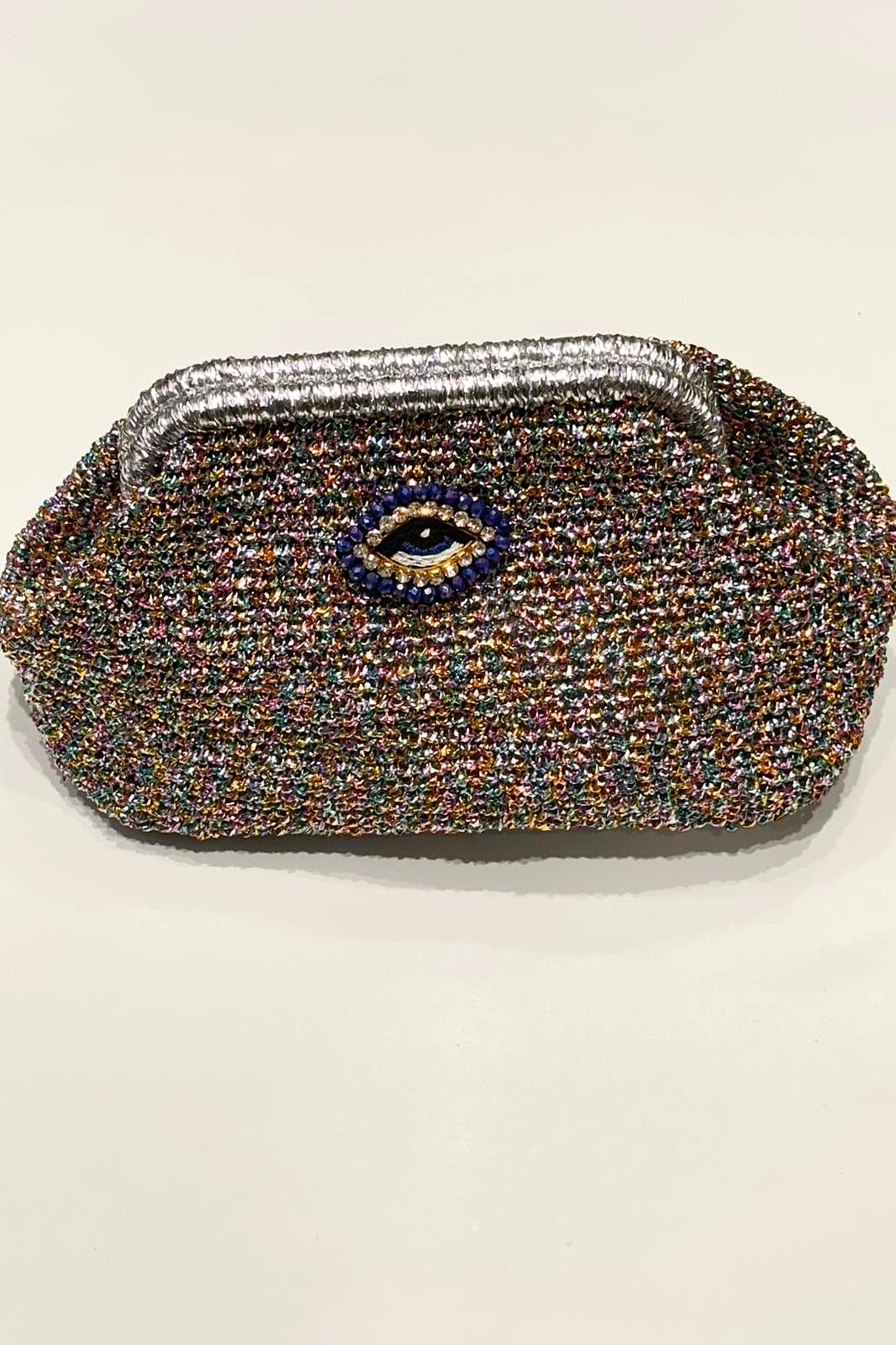 Göz Clutch Çanta