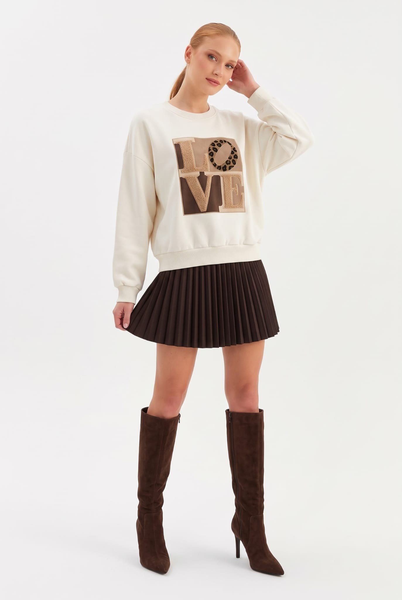Love Şardonlu Sweatshirt