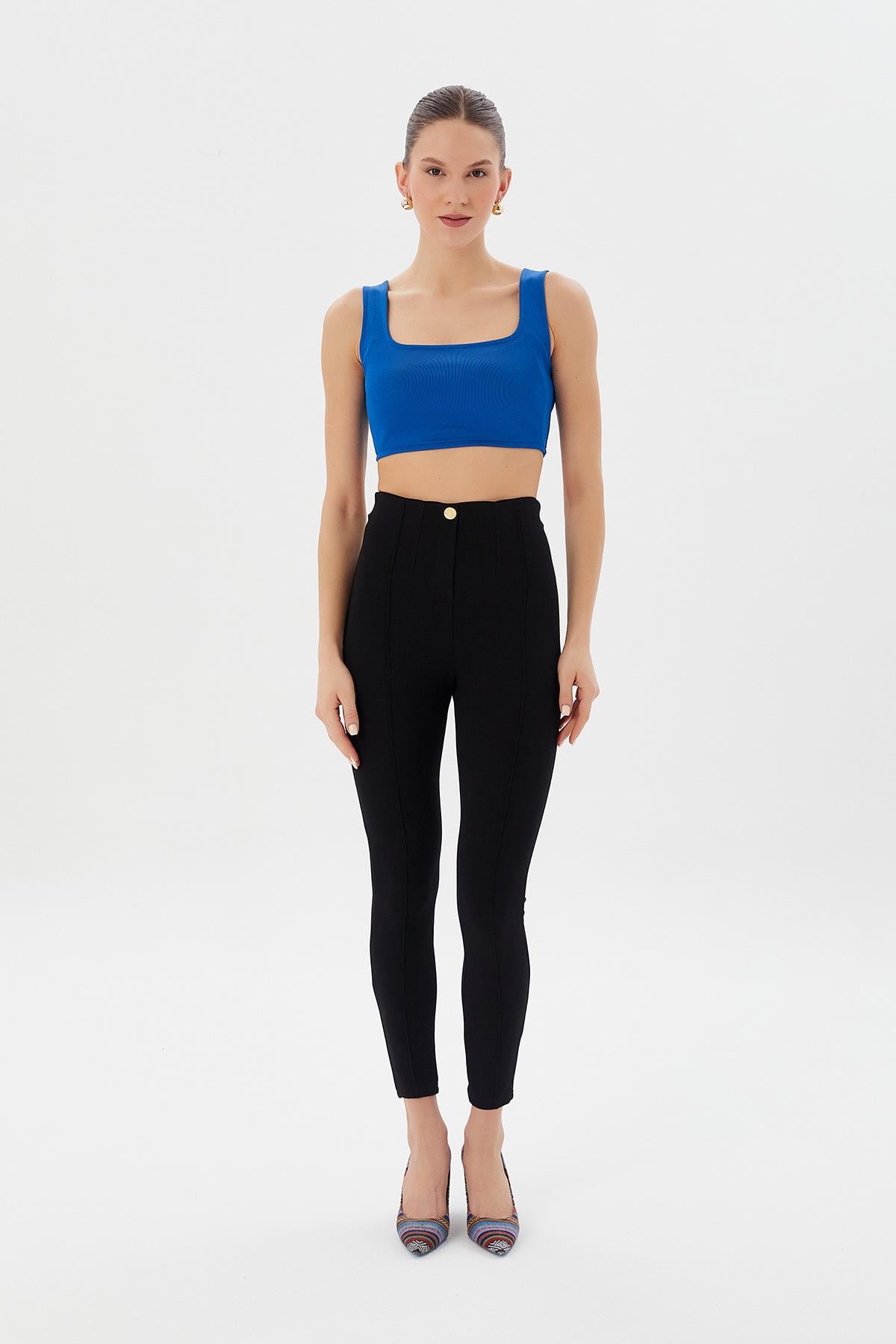 Örme Kadın Crop Bluz