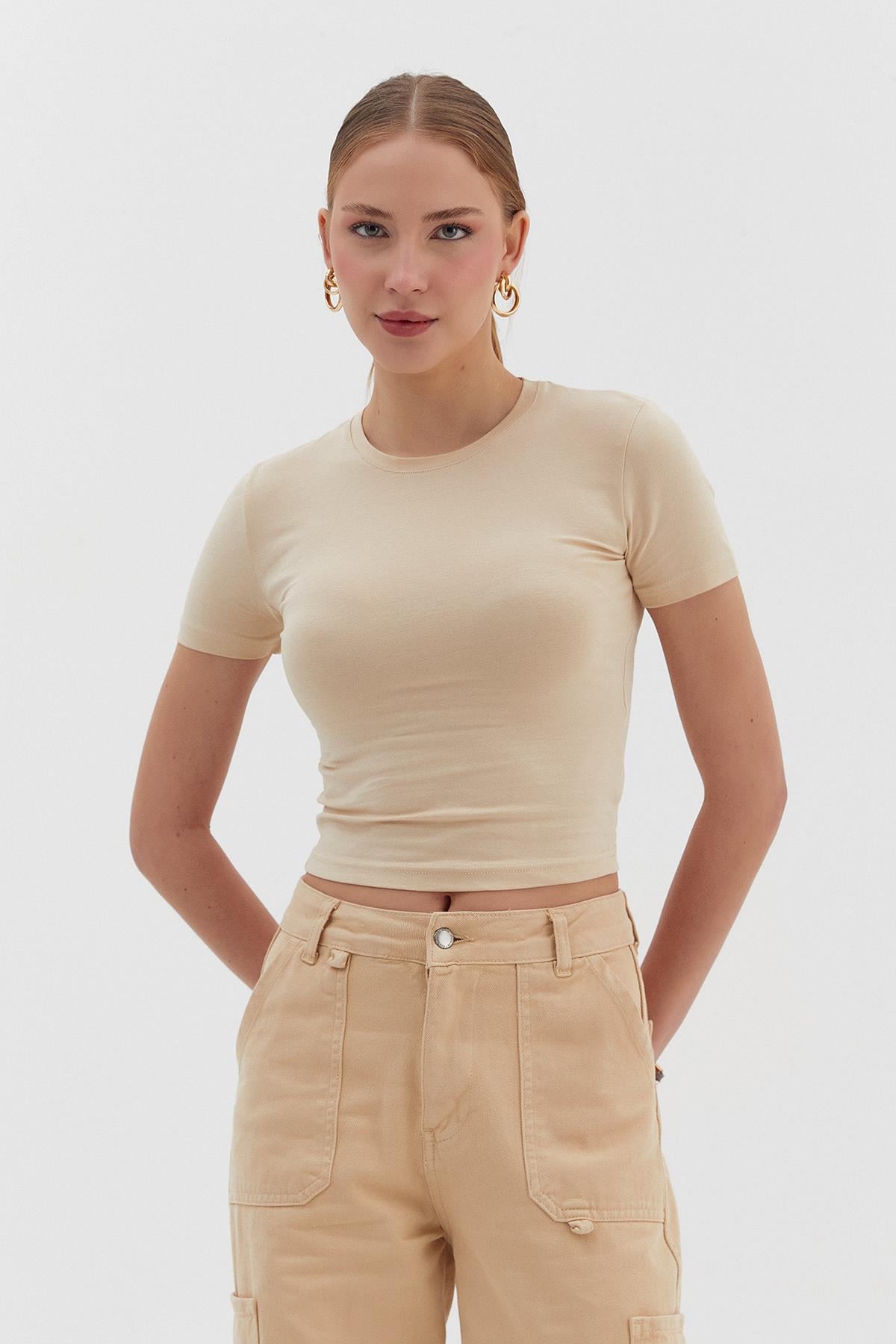 Pamuklu Bisiklet Yaka Body
