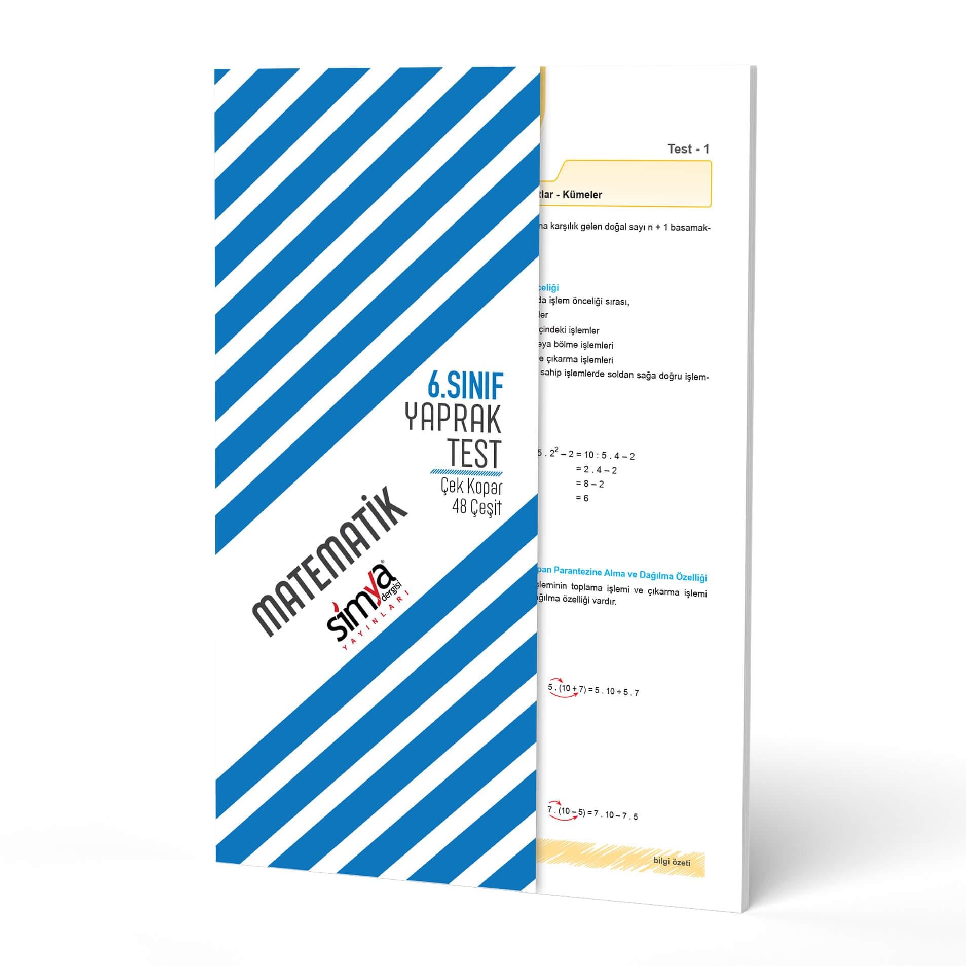6.Sınıf Matematik Çek Kopar Test