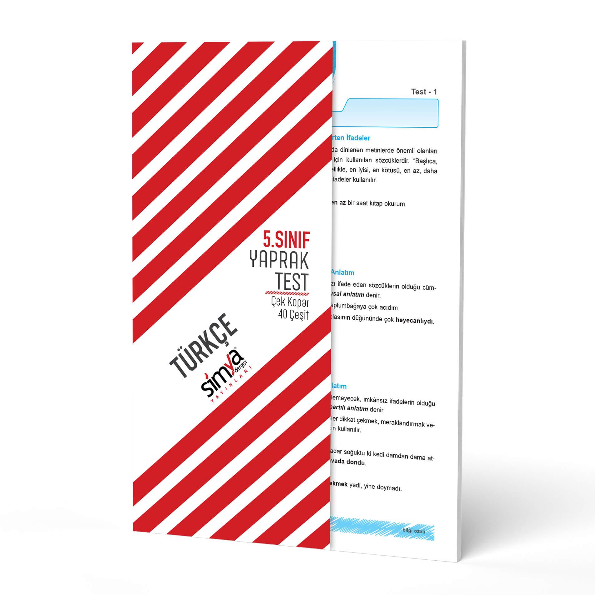 5.Sınıf Türkçe Çek Kopar Test