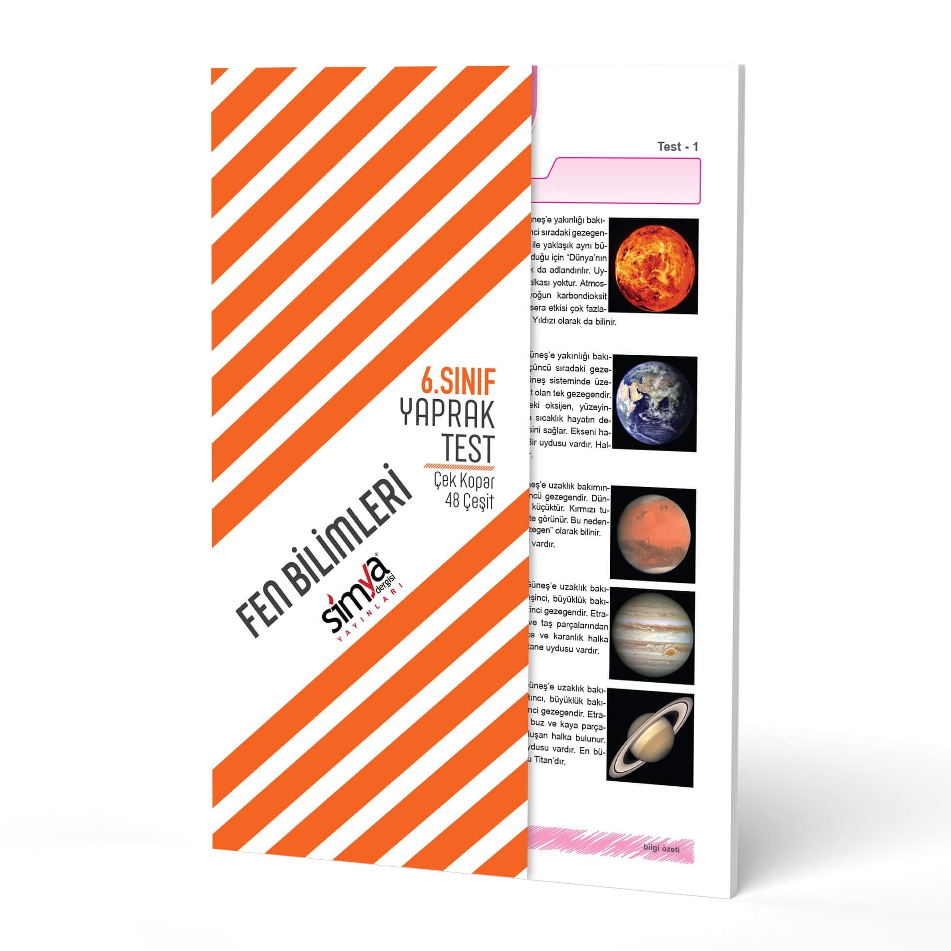 6.Sınıf Fen Bilimleri Çek Kopar Test