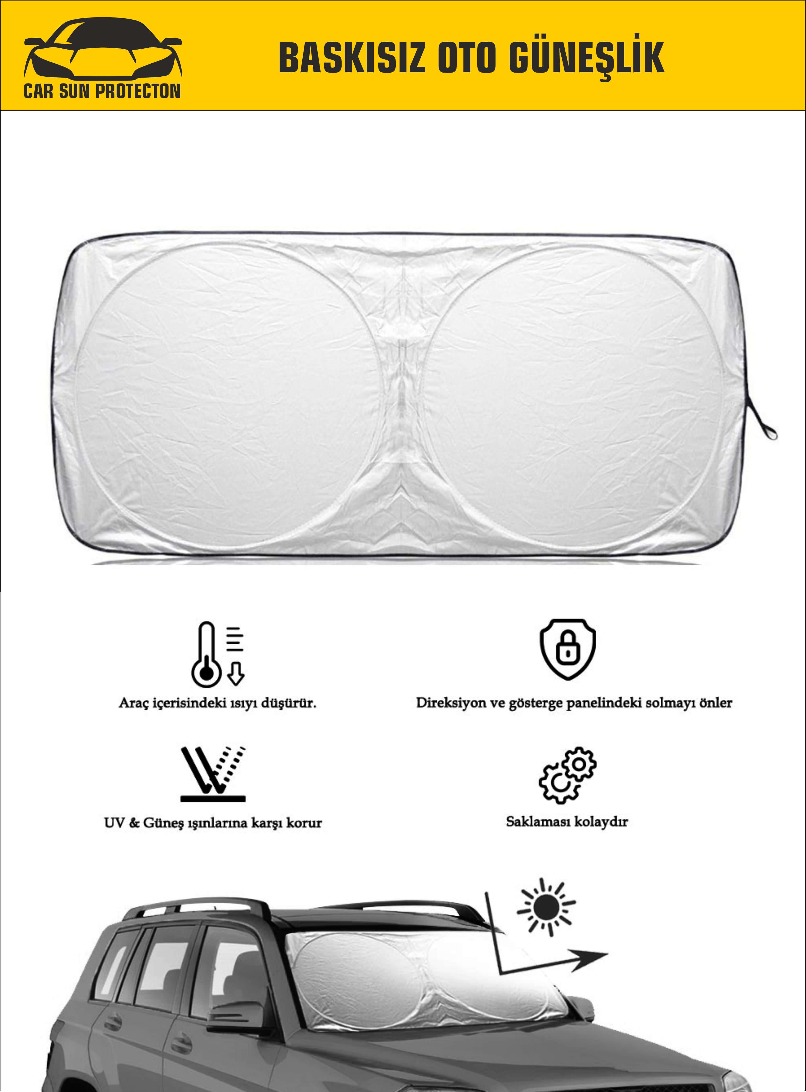 Katlanabilir Oto Güneşlik  Baskısız