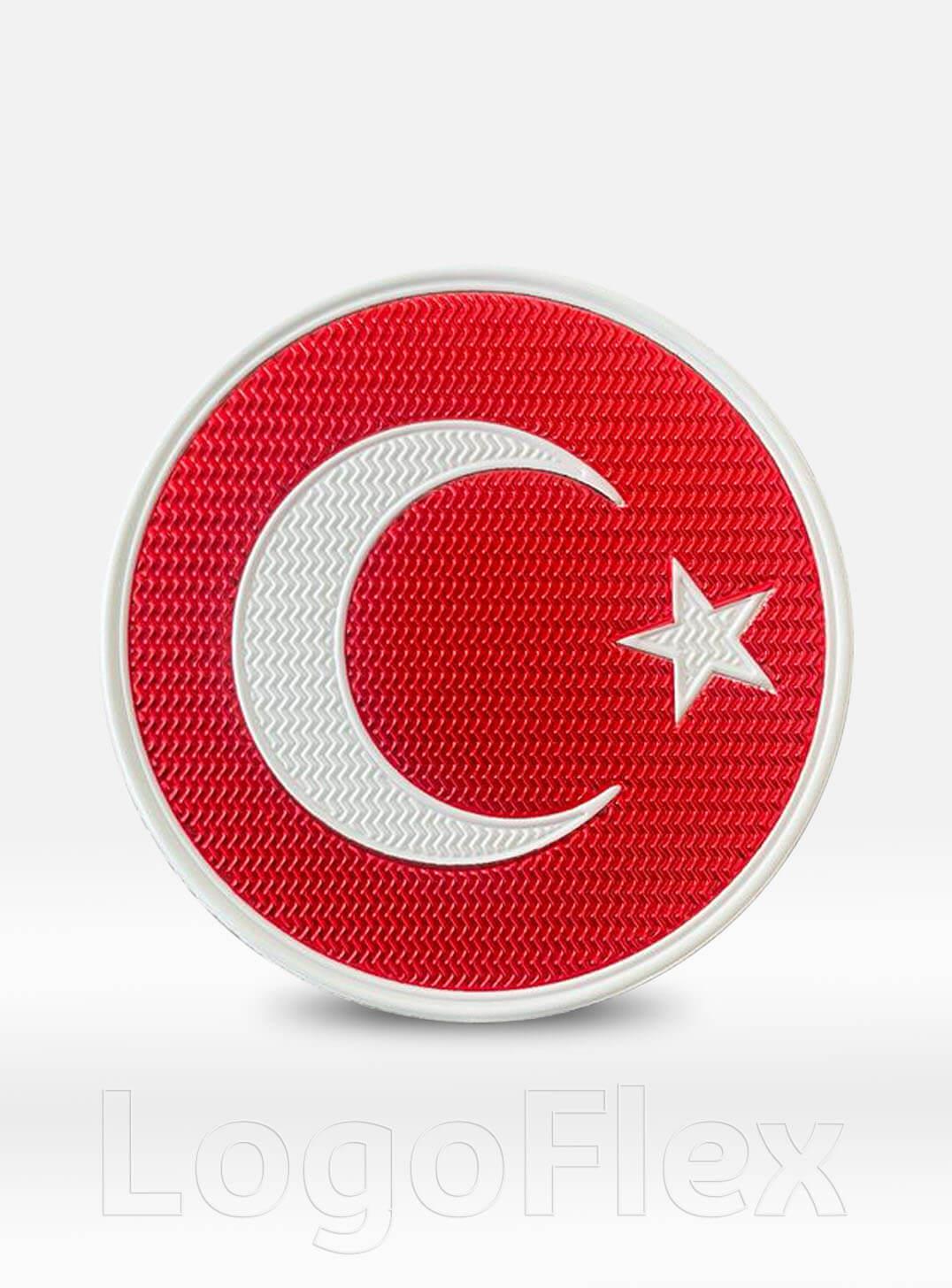 Türk Bayrağı 6,5 cm Yuvarlak