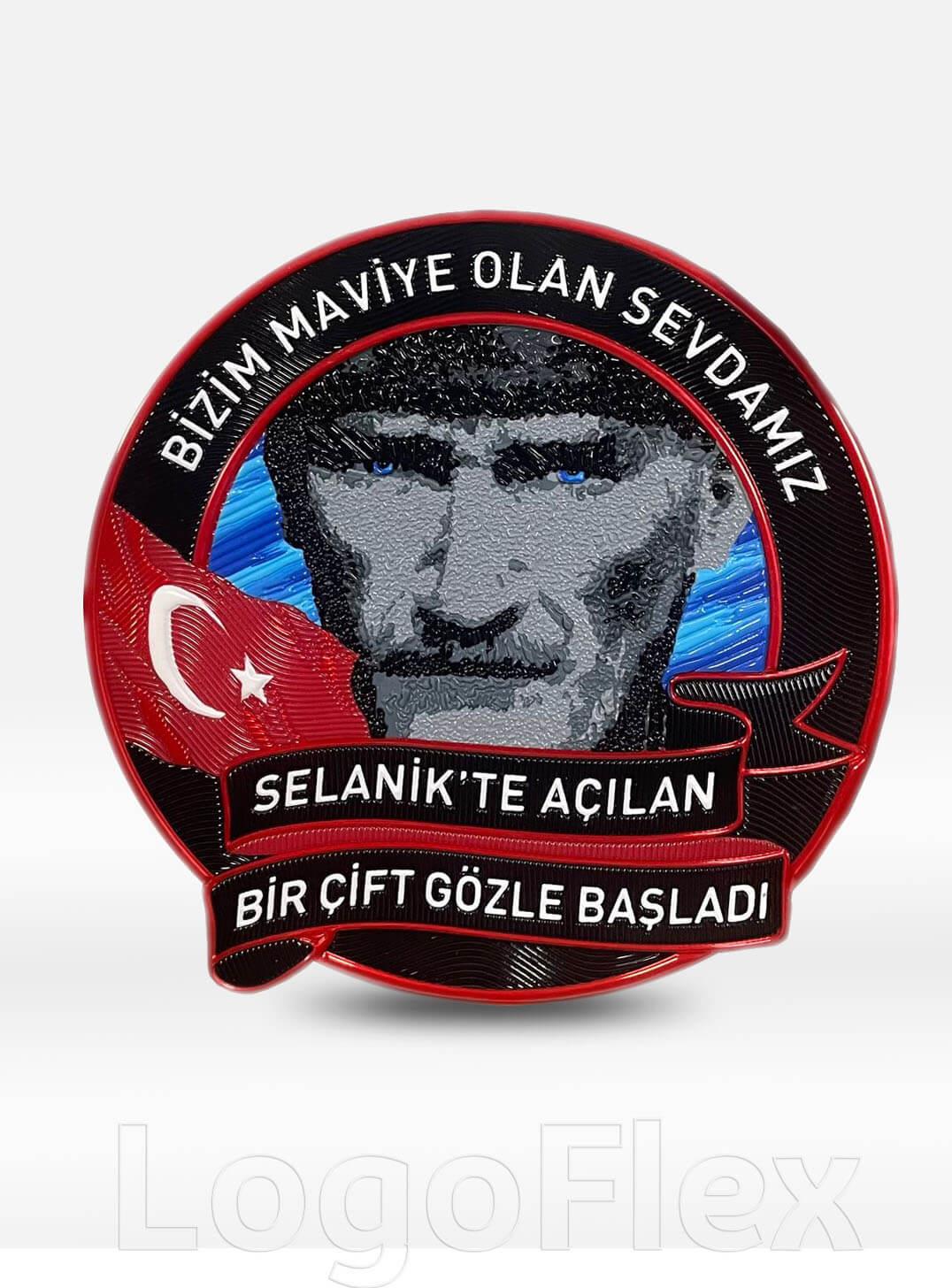 LogoFlexSelanik TPU Peç - Maviye Olan Sevdamız Atatürk PeçiLF0148